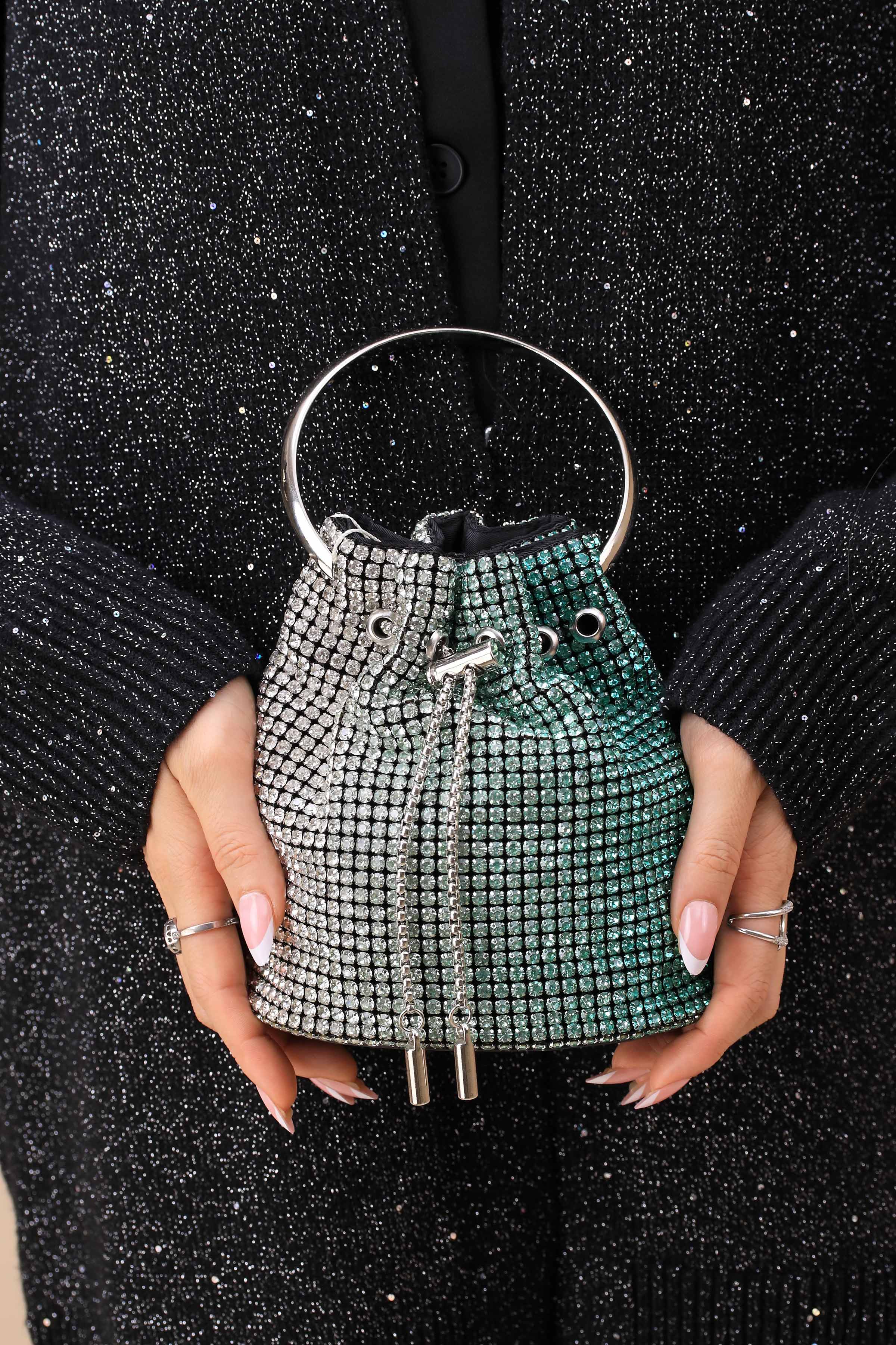 Gradient Green Clutch-444272104-for Women - Bag Winter Collection | Nishat | Shop Online