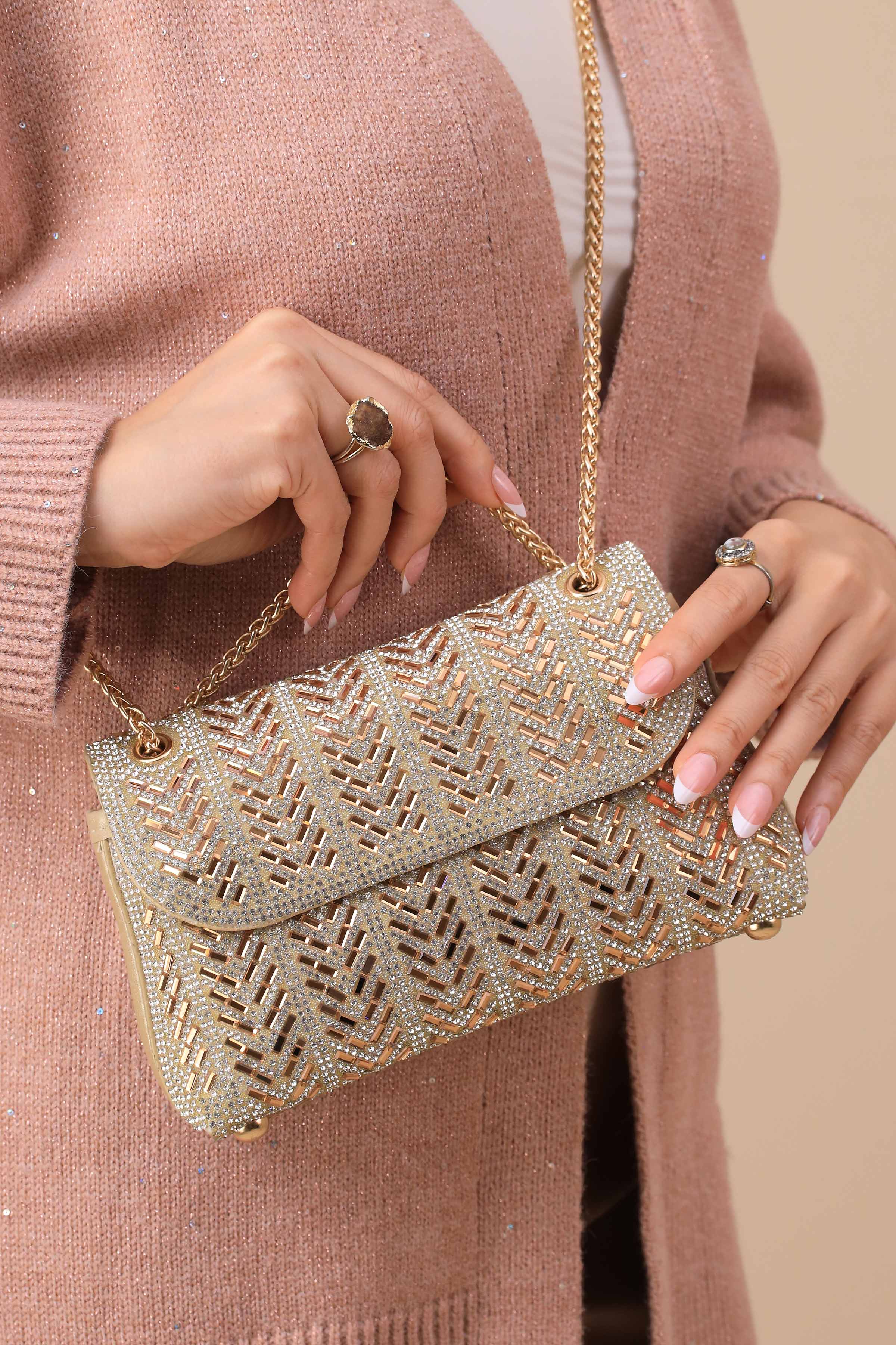 Gold Clutch-444282119-for Women - Bag Winter Collection | Nishat | Shop Online