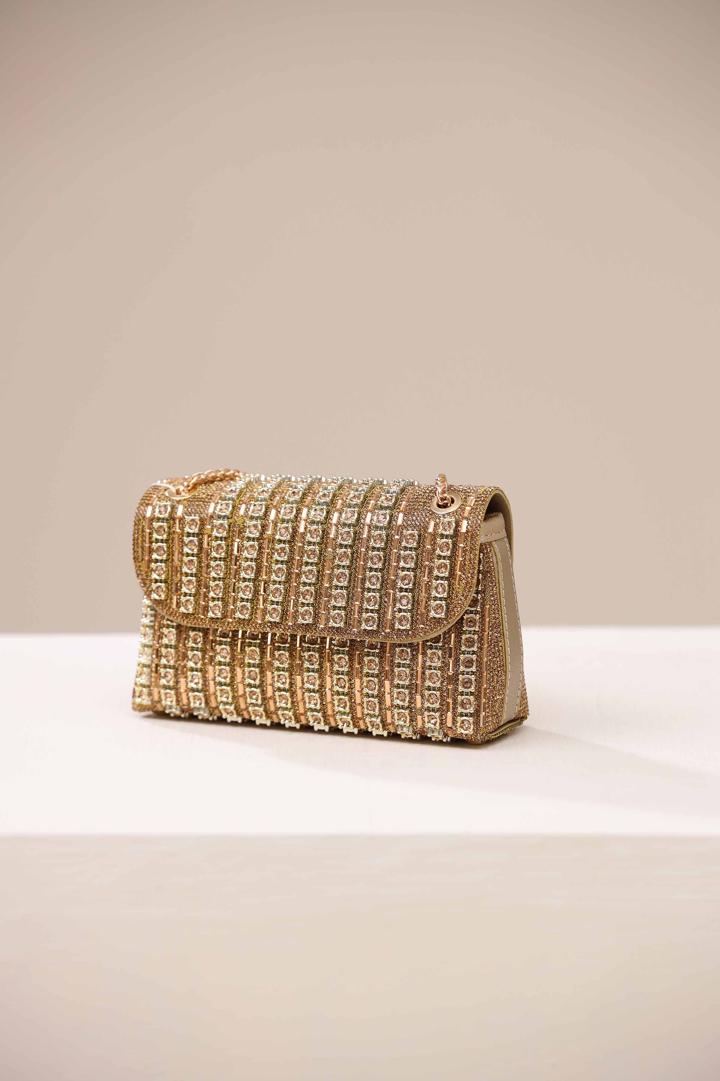 Gold Clutch-444422119 for Women - Bag Collection | Nishat | Shop Online