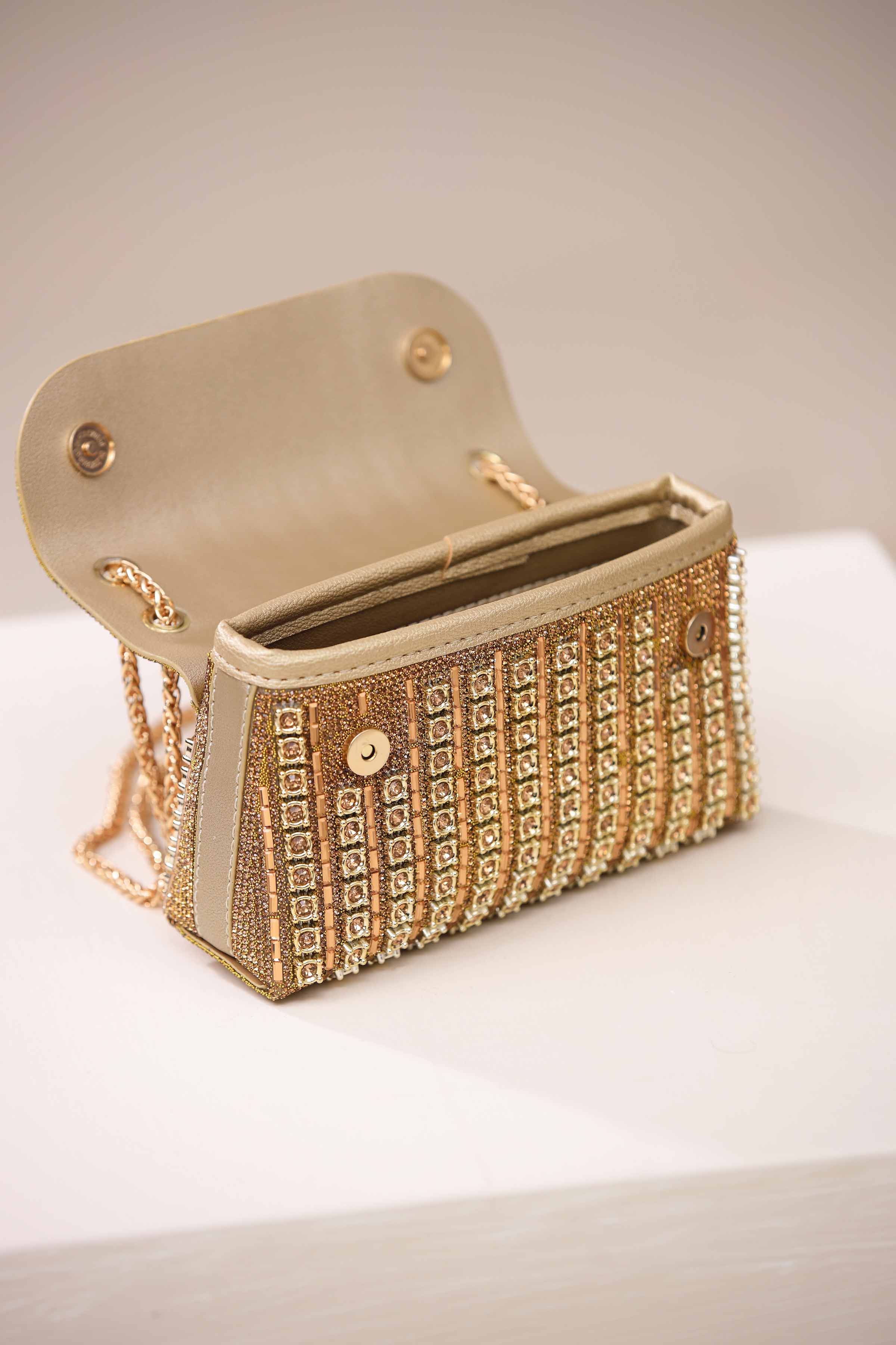 Gold Clutch-444422119 for Women - Bag Collection | Nishat | Shop Online