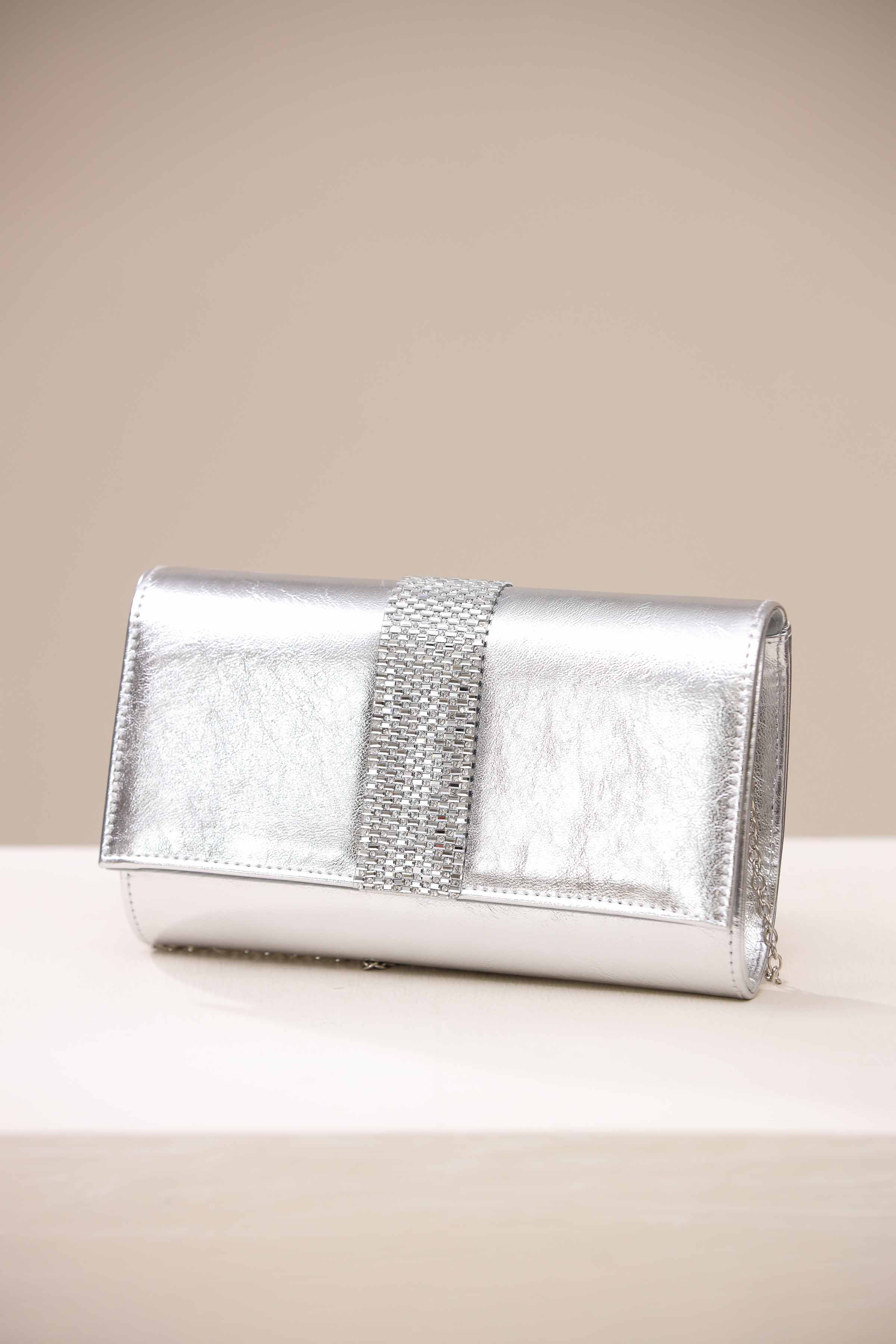 Silver Shoulder Bag-444582120 for Women - Bag Collection | Nishat | Shop Online