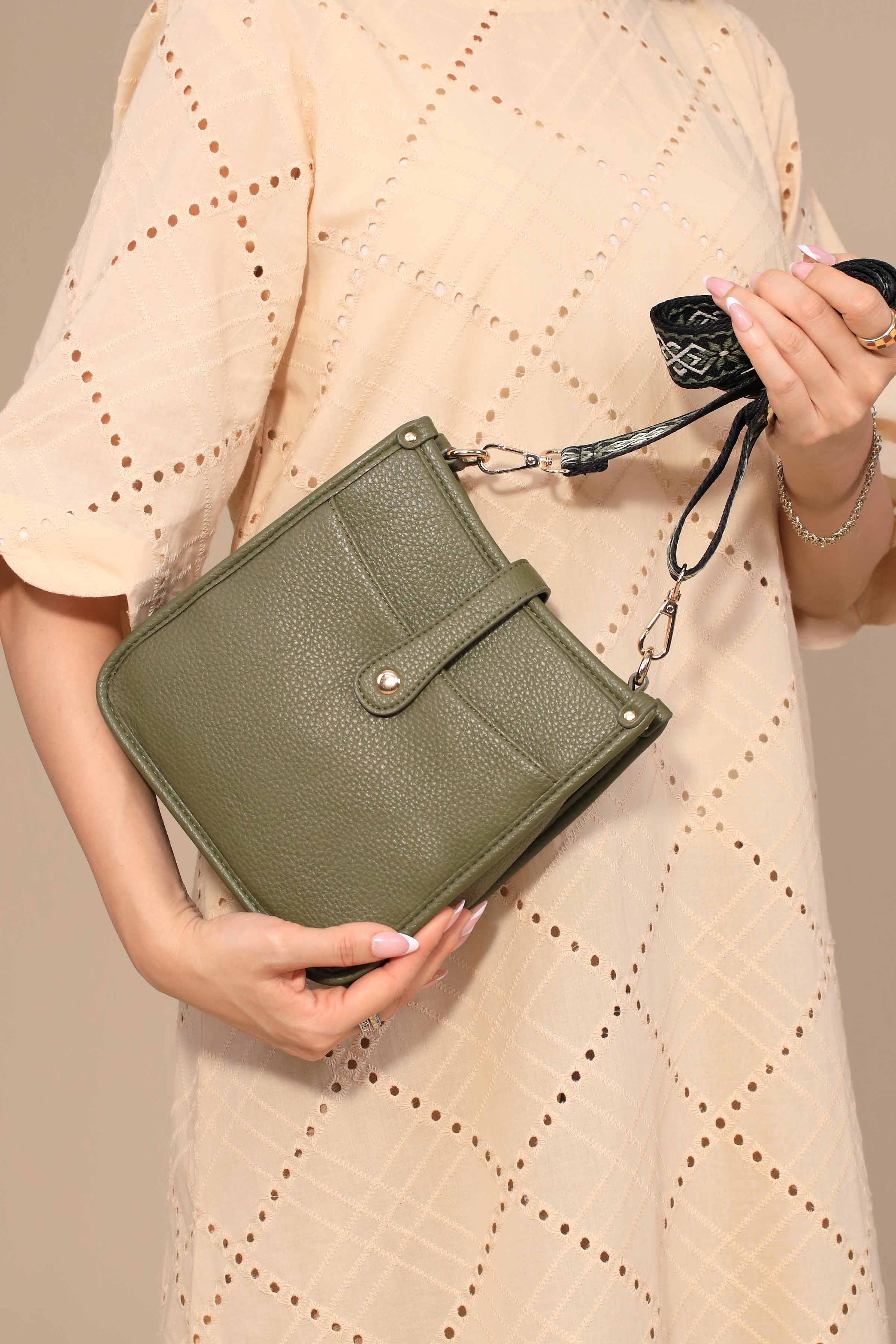 Green Shoulder Bag-444762104-for Women - Bag Winter Collection | Nishat | Shop Online