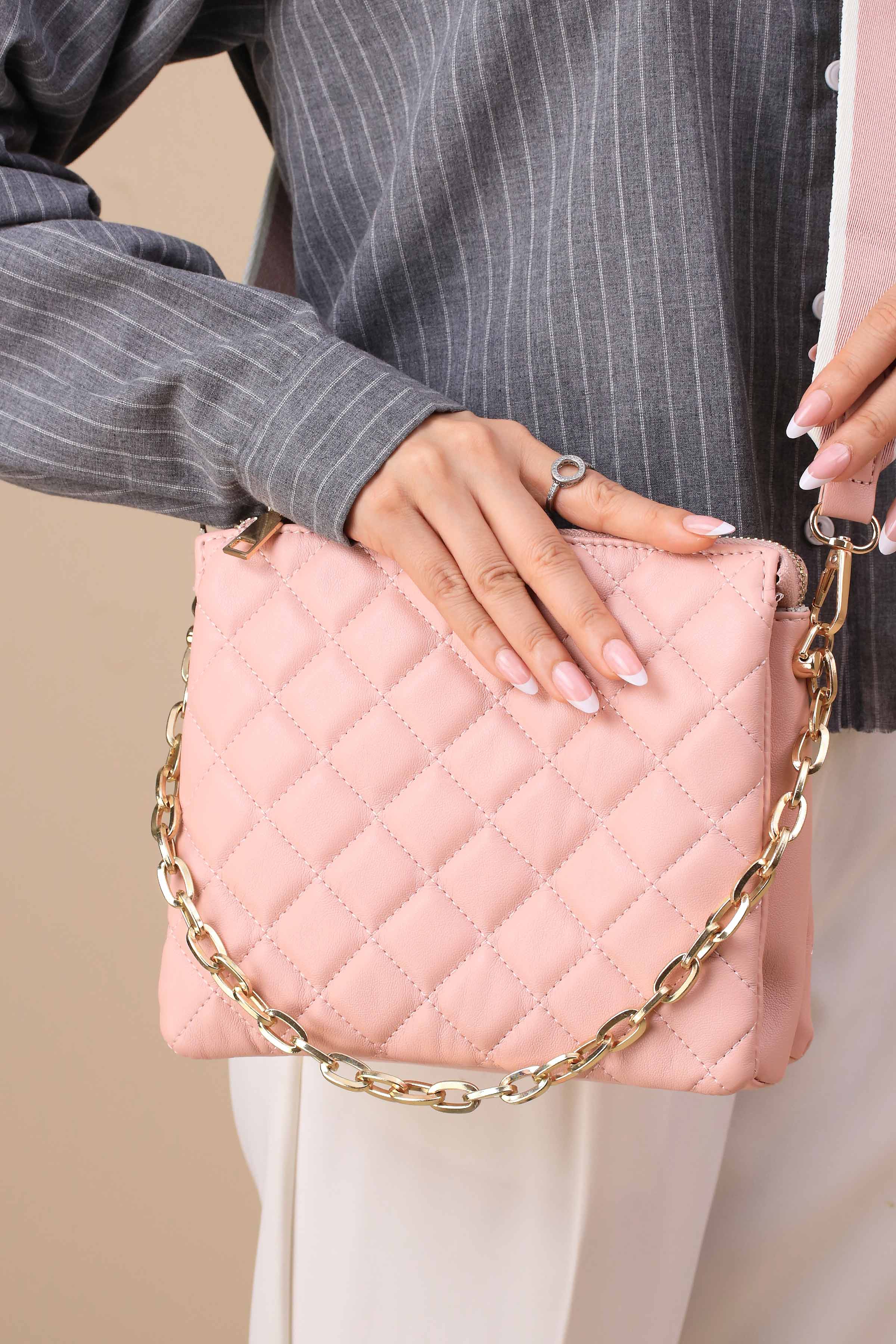 Pink Shoulder Bag-444772105-for Women - Bag Winter Collection | Nishat | Shop Online