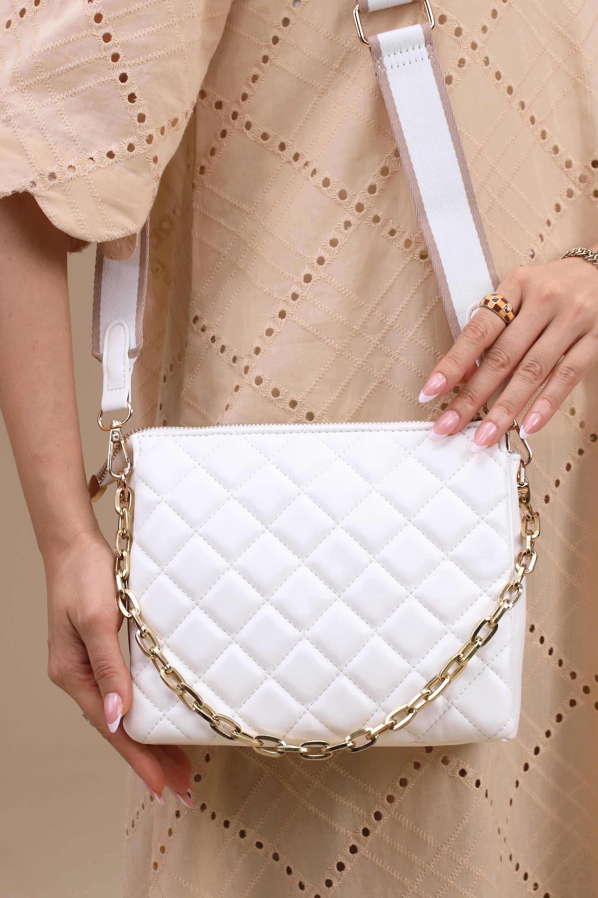 Off White Shoulder Bag-444772107-for Women - Bag Winter Collection | Nishat | Shop Online