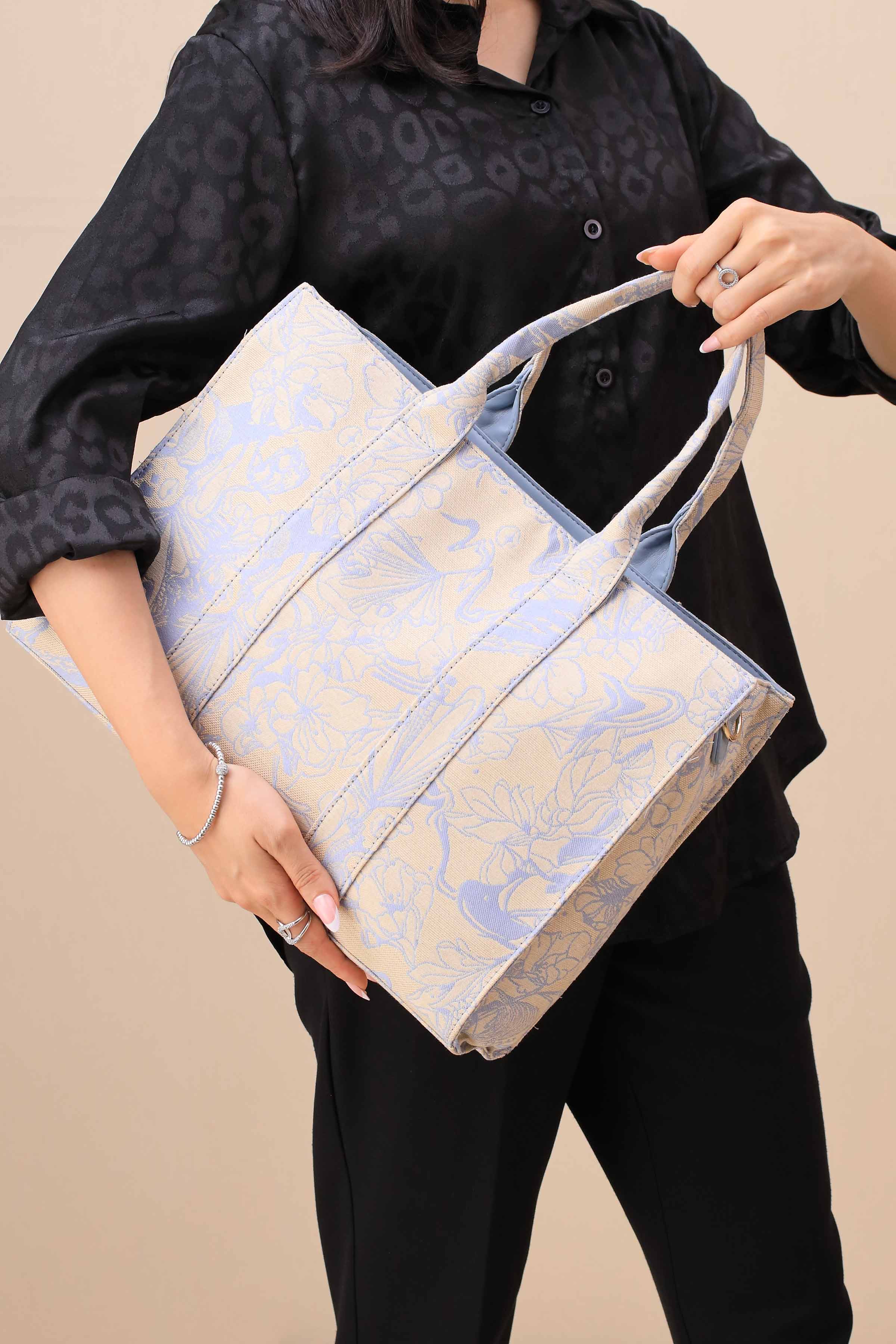 Blue Tote Bag-444782108-for Women - Bag Winter Collection | Nishat | Shop Online