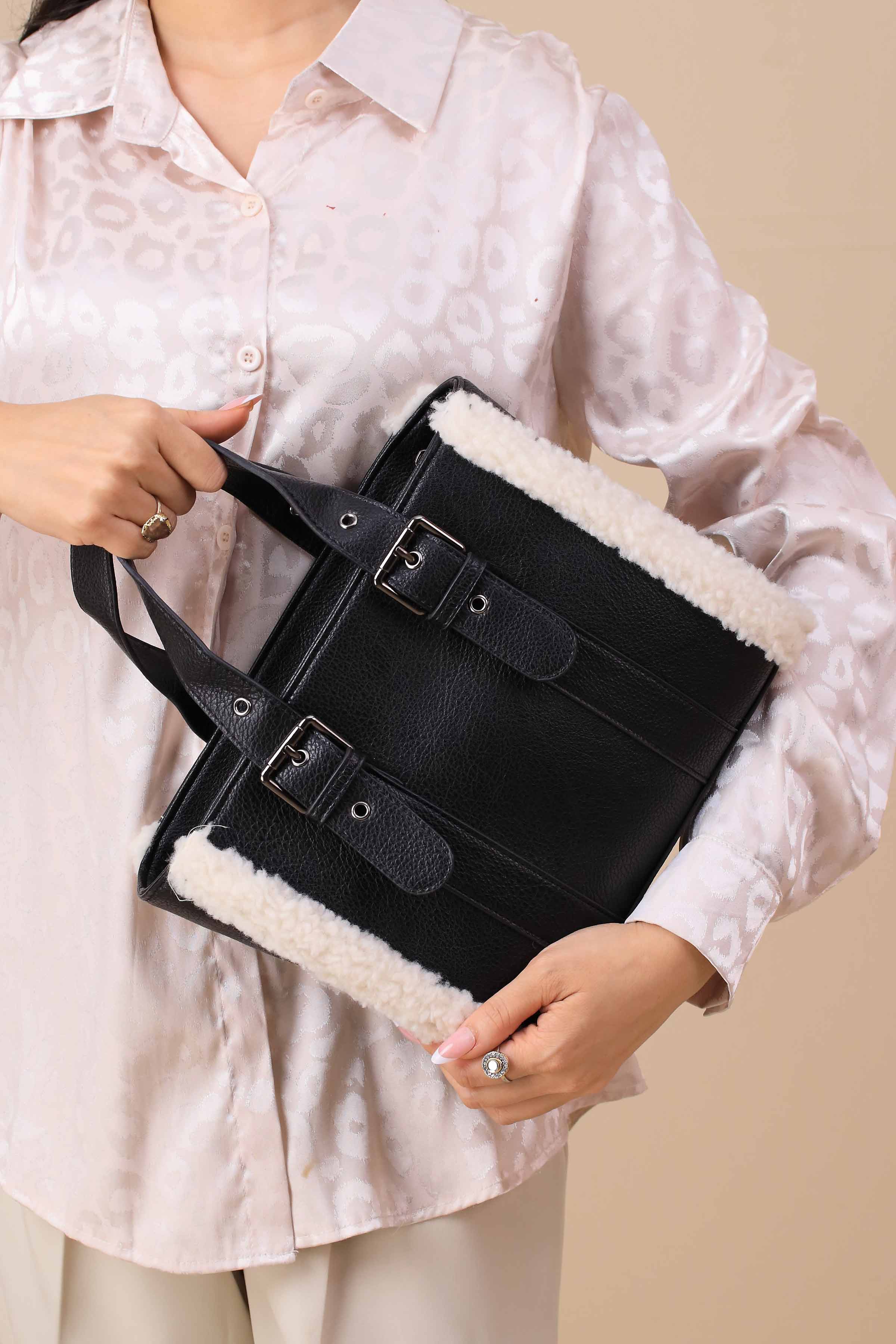 Black Tote Bag-444792103-for Women - Bag Winter Collection | Nishat | Shop Online