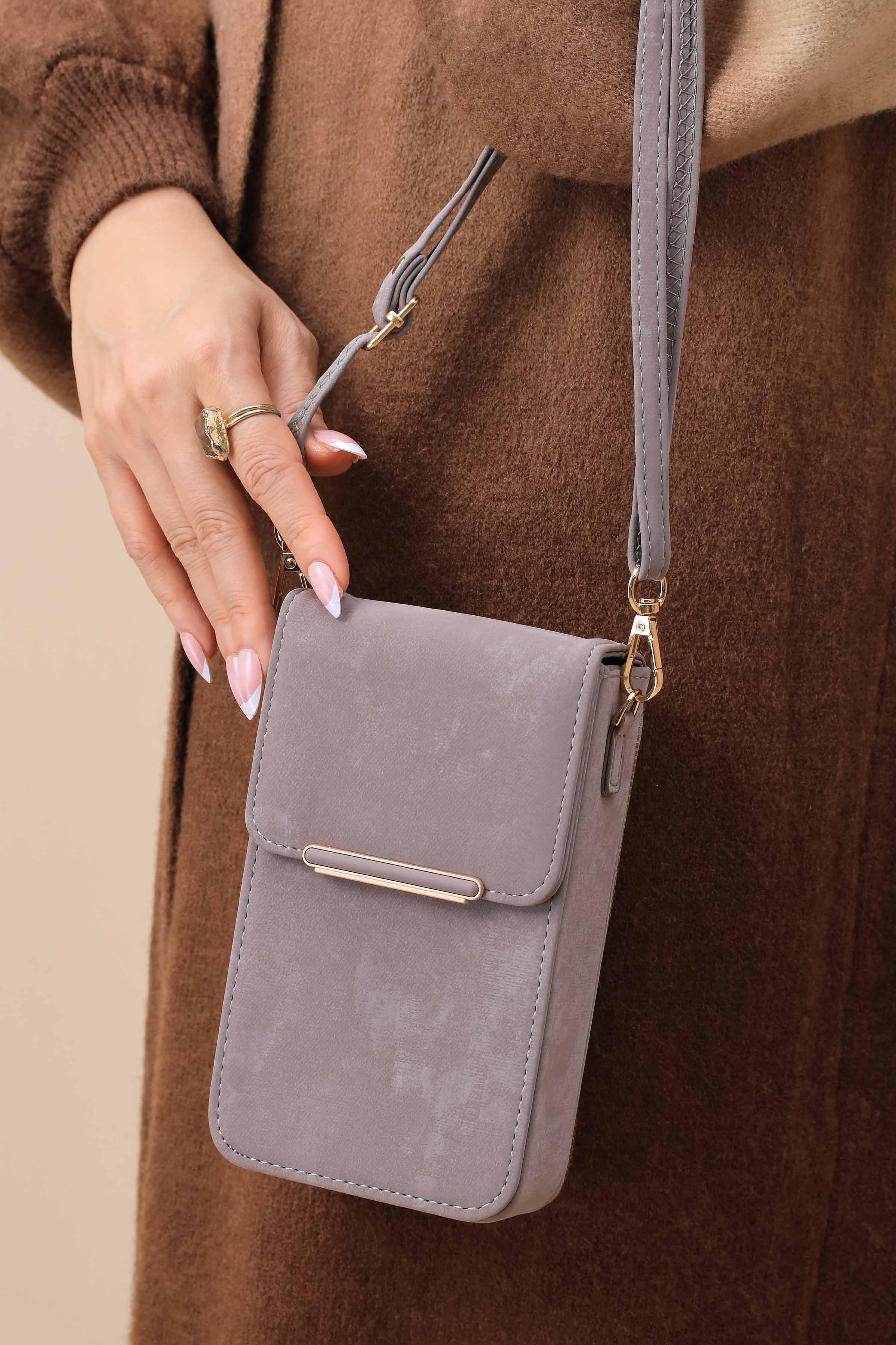 Grey Phone Bag-444922111-for Women - Bag Winter Collection | Nishat | Shop Online