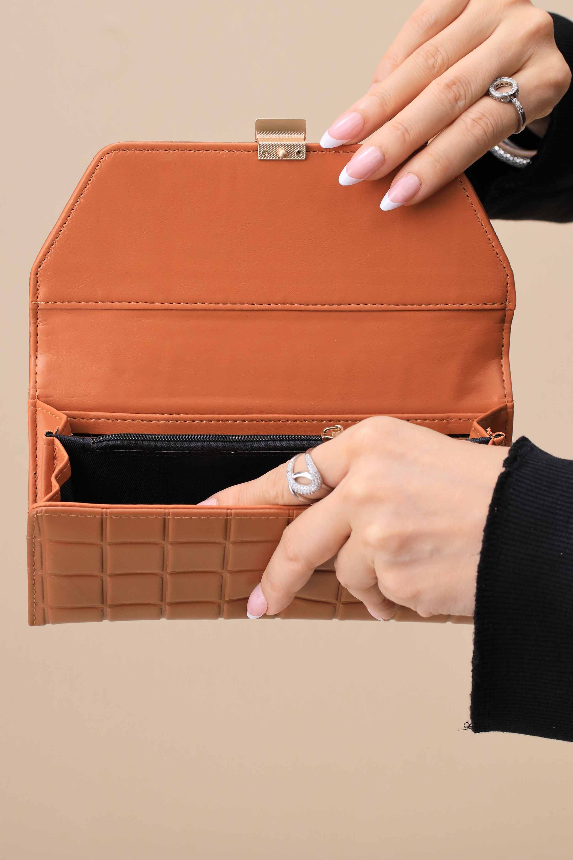 Brown Wallet-444952113-for Women - Bag Winter Collection | Nishat | Shop Online