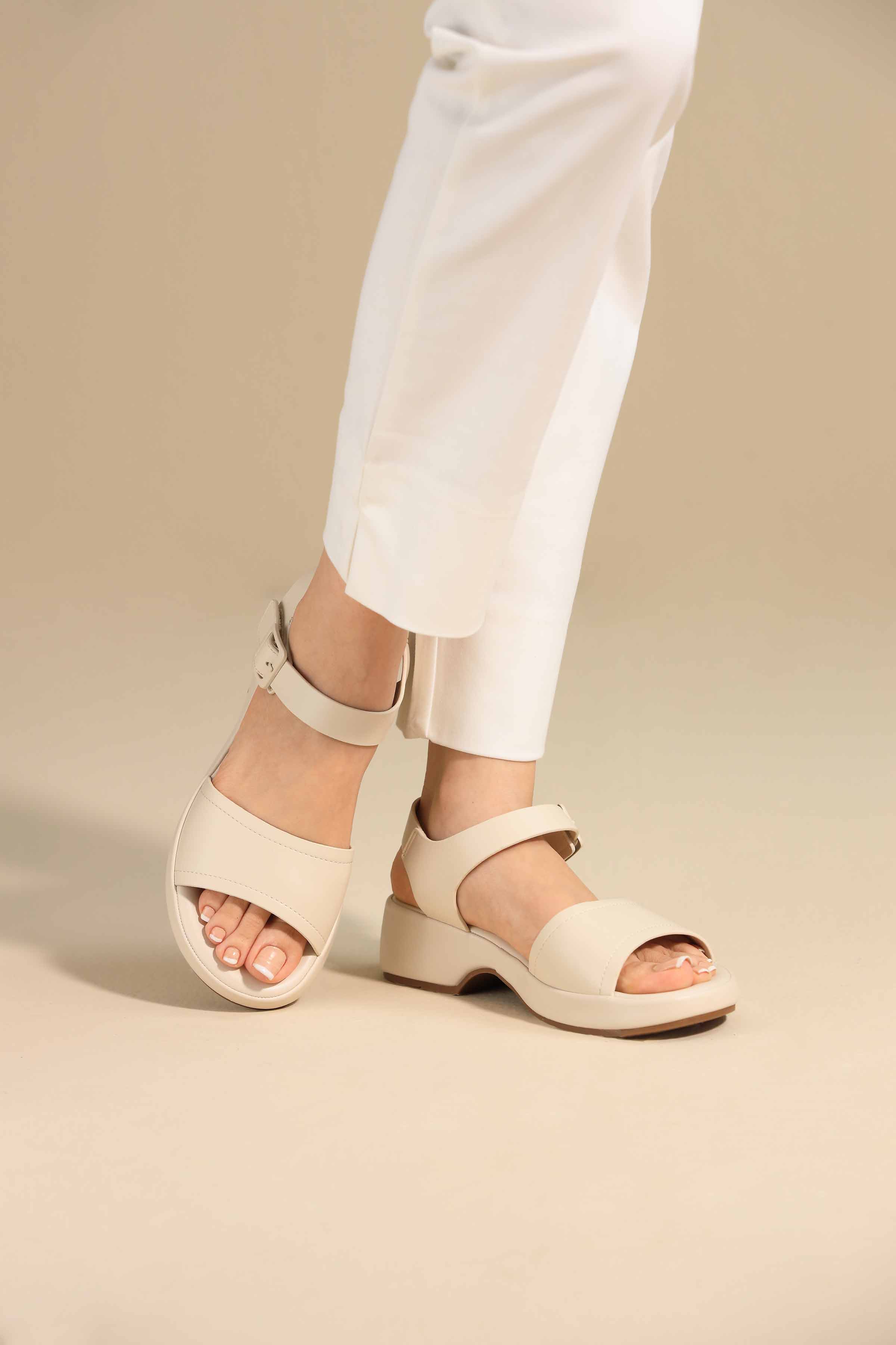 Off White Sandals-445162907 - for Women - Shoes Collection | Nishat | Shop Online