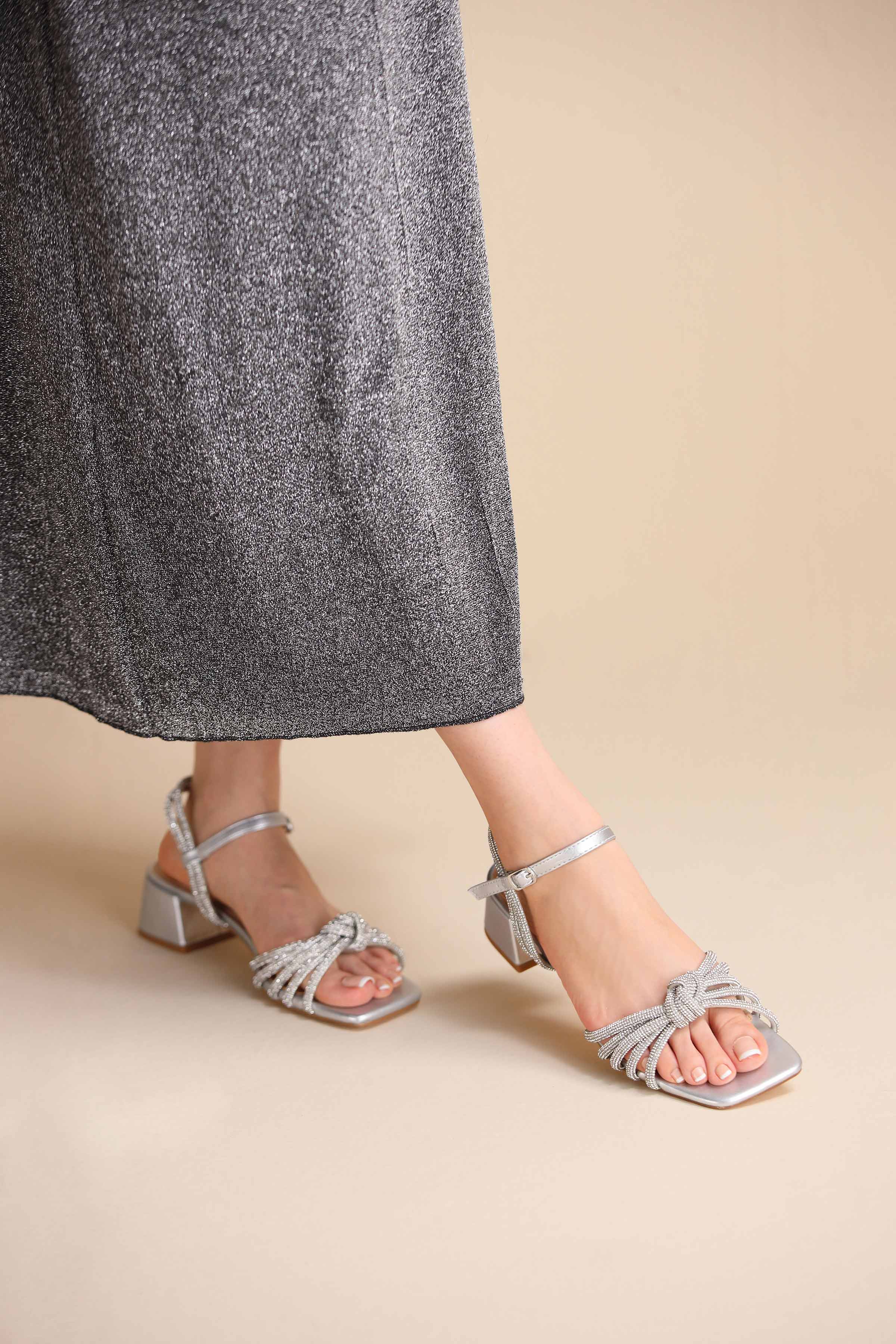 Silver Block Heels-445192920 - for Women - Shoes Collection | Nishat | Shop Online