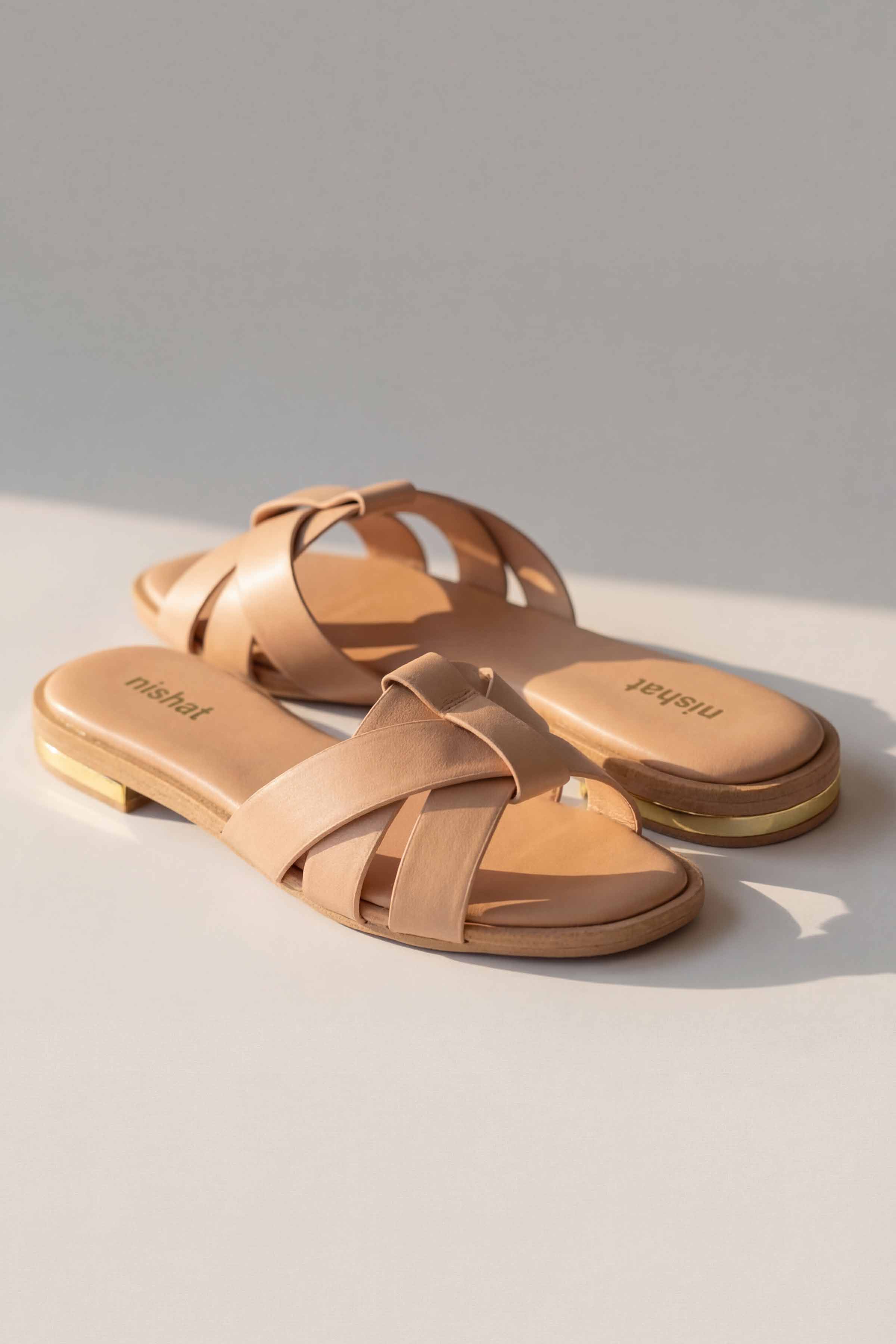 Beige Chappal-445202918 for Women - Fashion Collection | Nishat | Shop Online