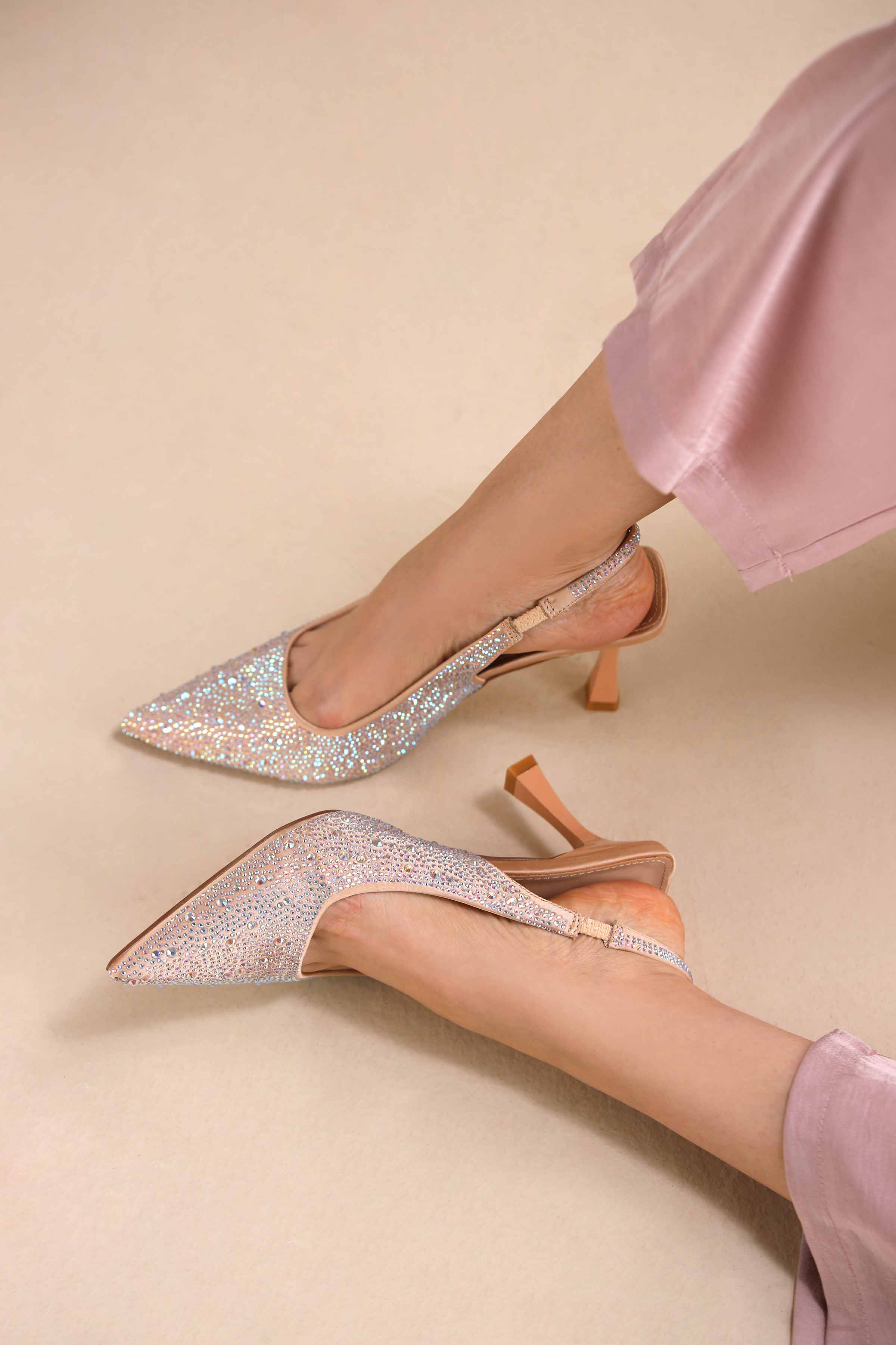 Beige Pumps Heels-445232918 - for Women - Shoes Collection | Nishat | Shop Online