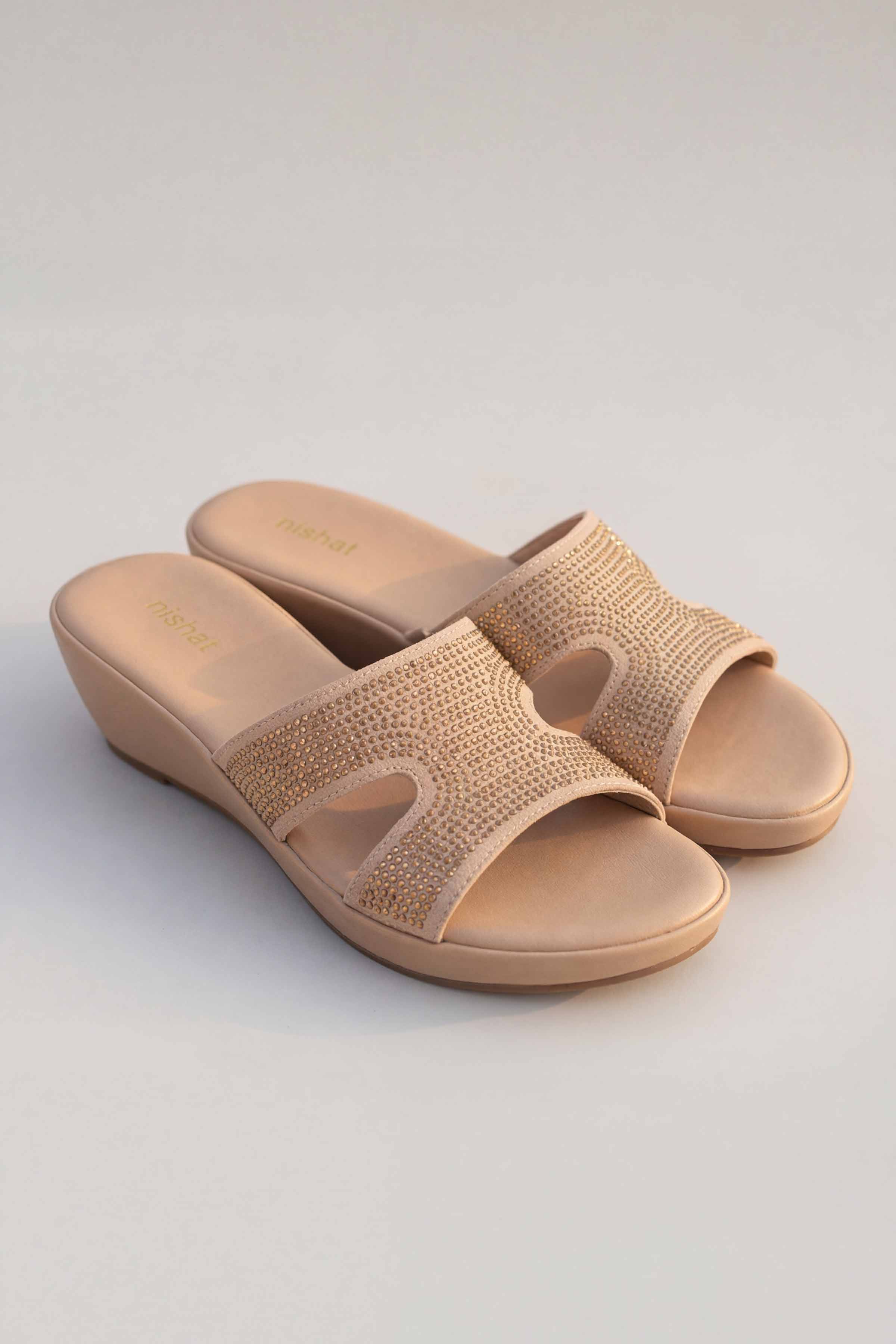 Dark Beige Wedges-445352918 for Women - Fashion Collection | Nishat | Shop Online