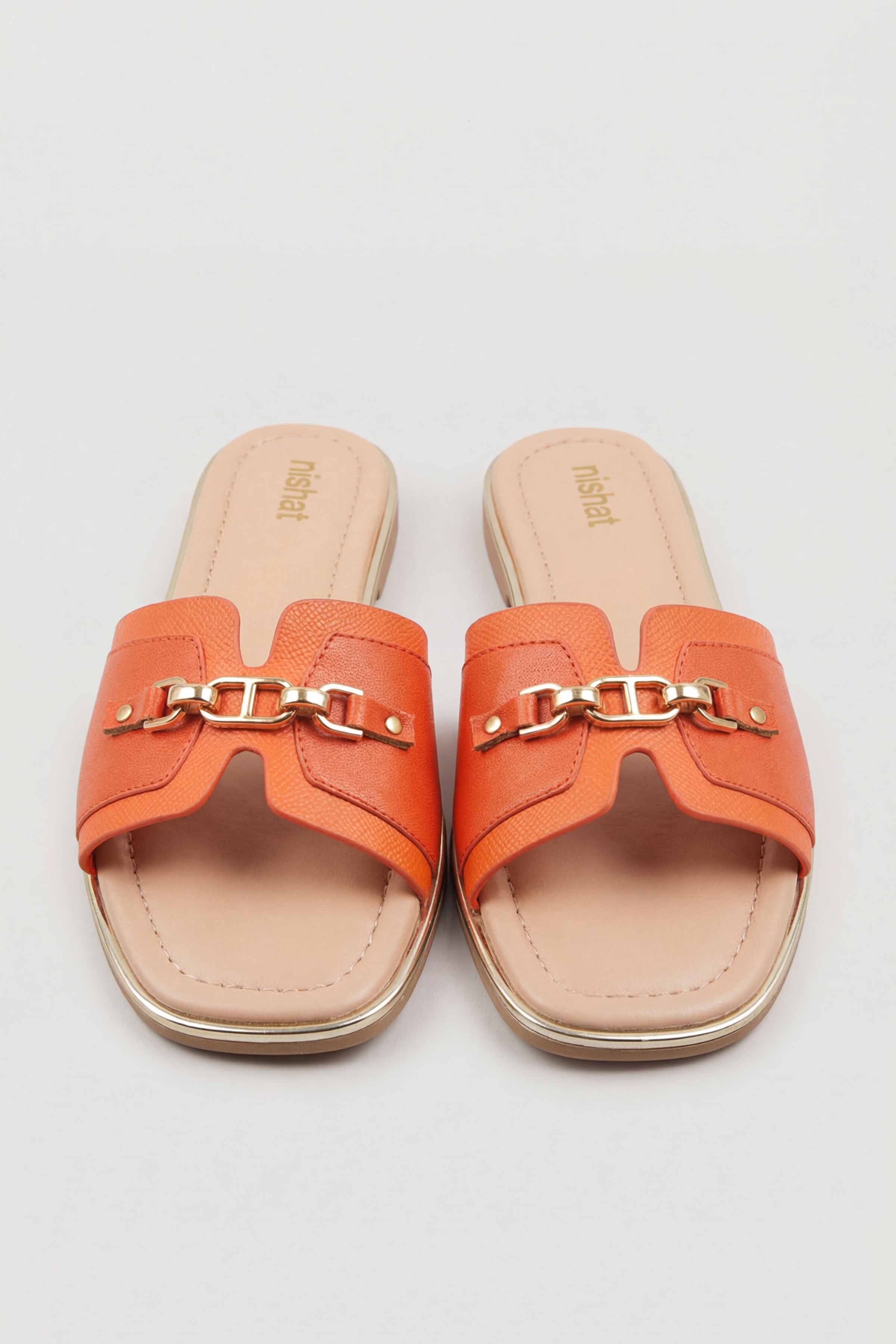 Orange Chappal-445382906 for Women - Fashion Collection | Nishat | Shop Online