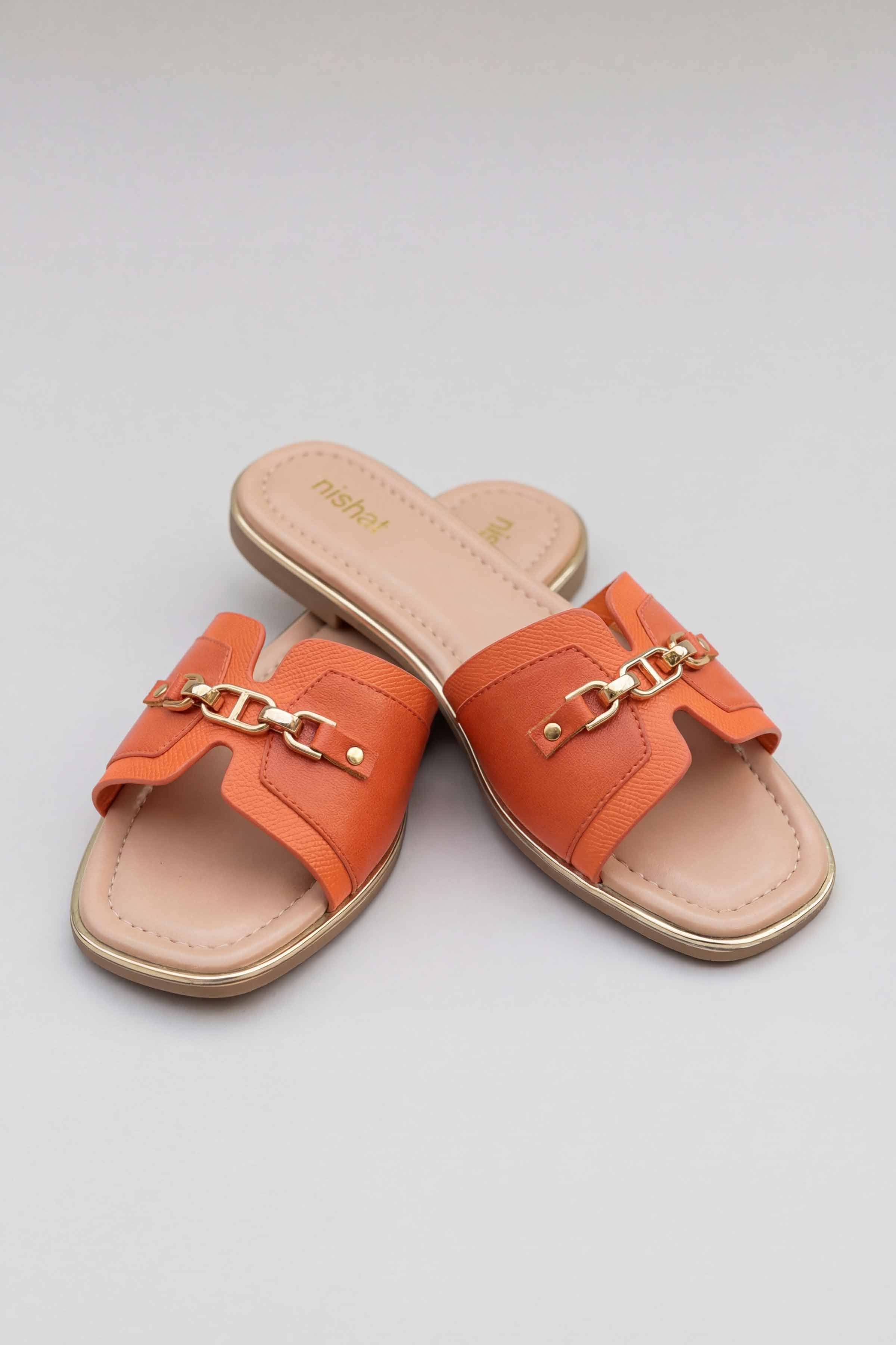 Orange Chappal-445382906 for Women - Fashion Collection | Nishat | Shop Online