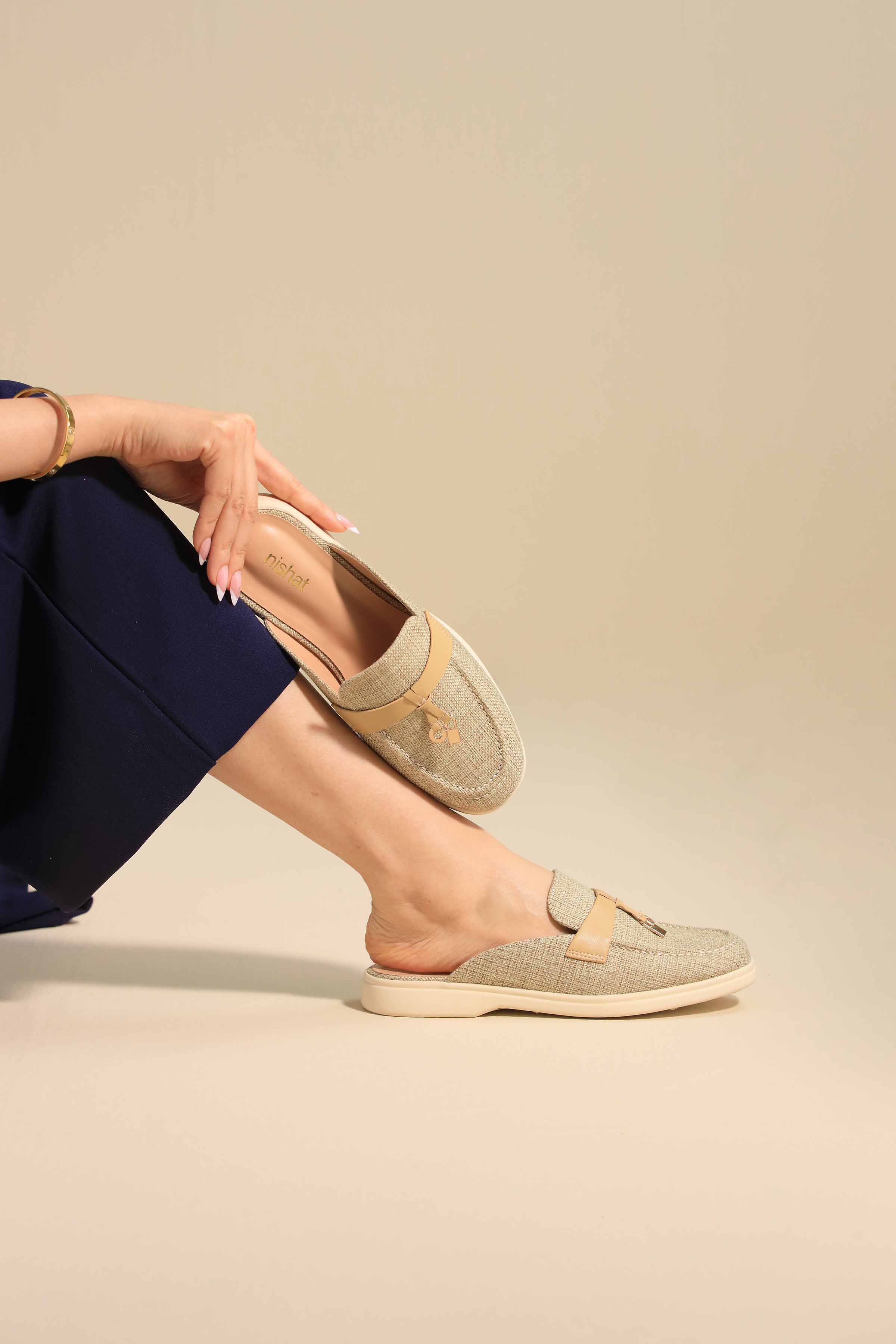 Khaki Pumps-445392930 - for Women - Shoes Collection | Nishat | Shop Online