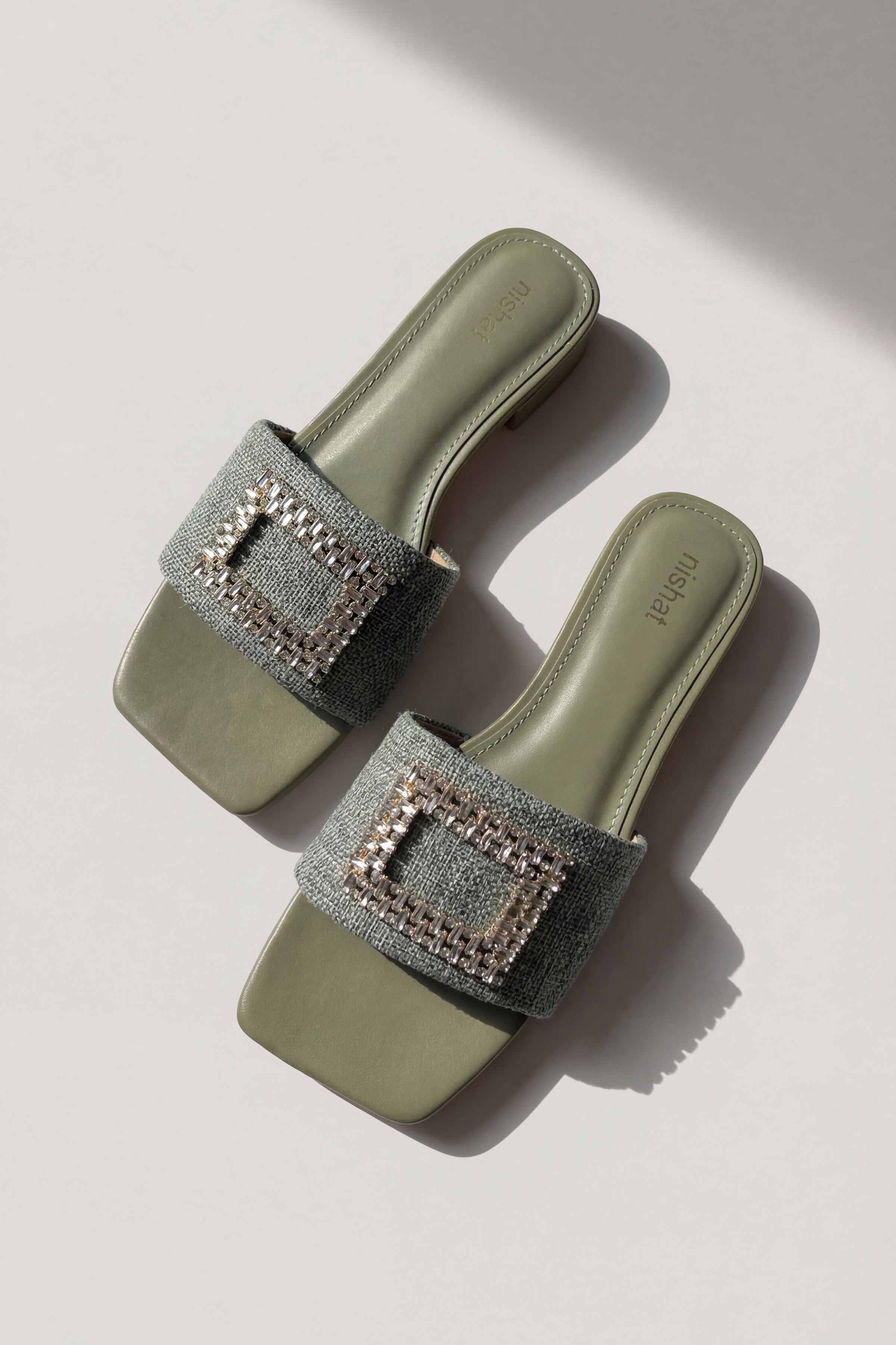 Green Chappal-445402904 for Women - Fashion Collection | Nishat | Shop Online