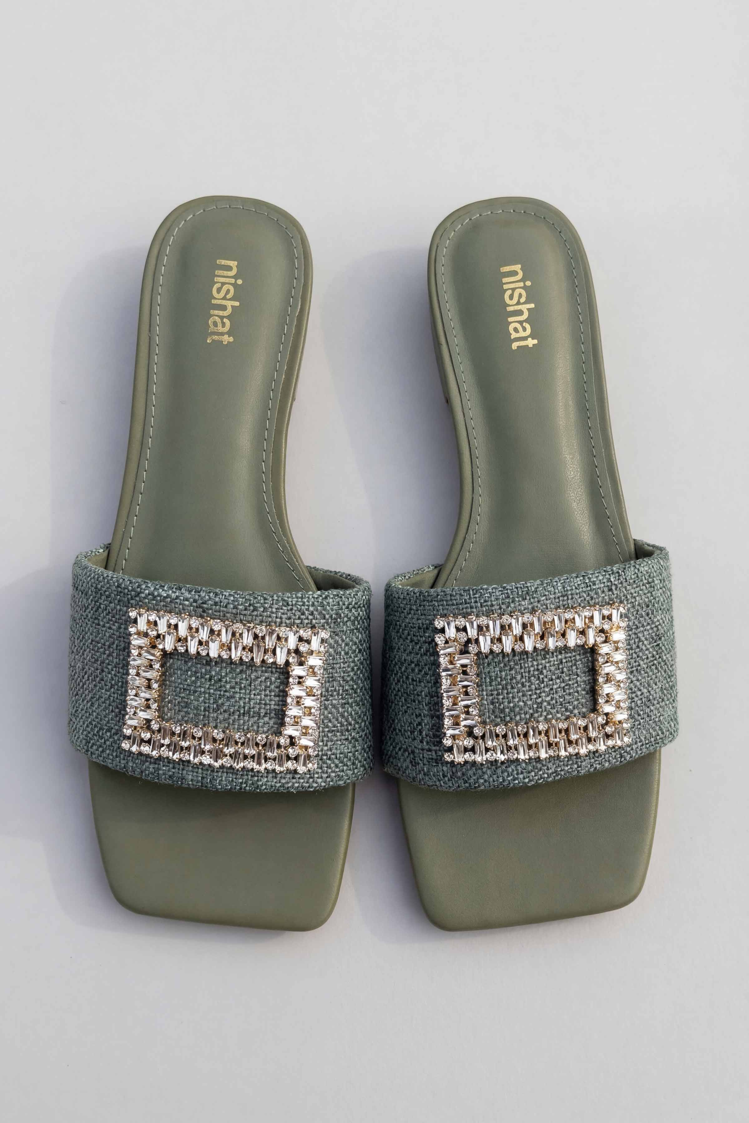 Green Chappal-445402904 for Women - Fashion Collection | Nishat | Shop Online
