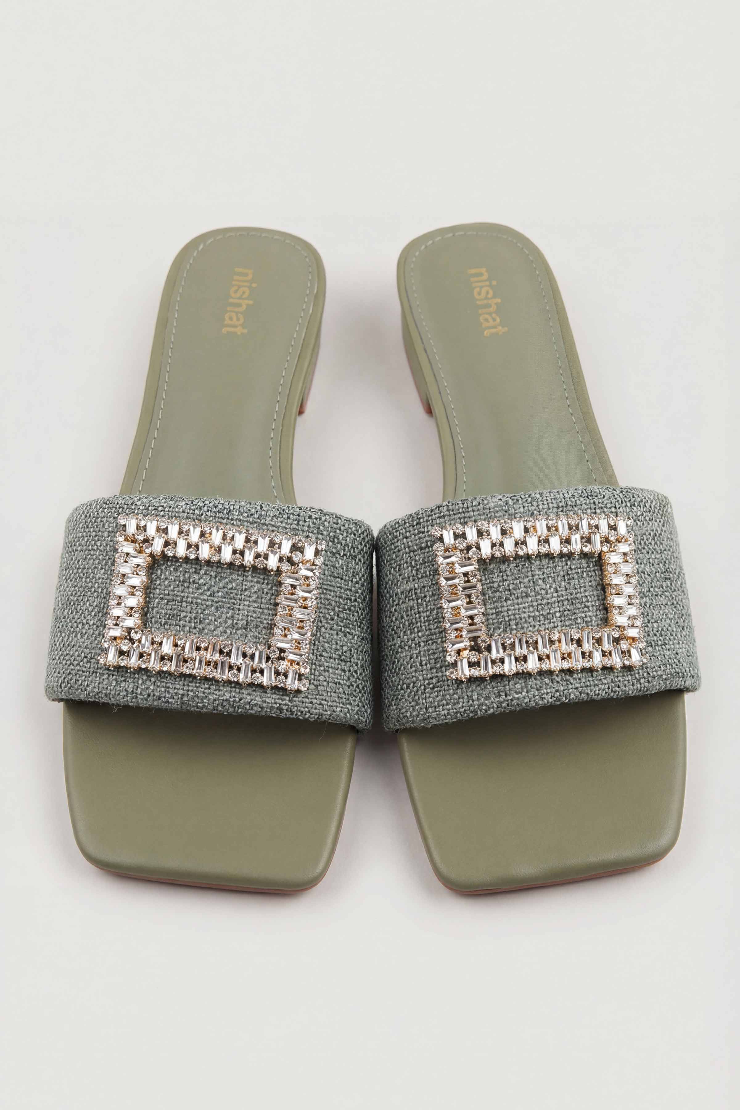 Green Chappal-445402904 for Women - Fashion Collection | Nishat | Shop Online