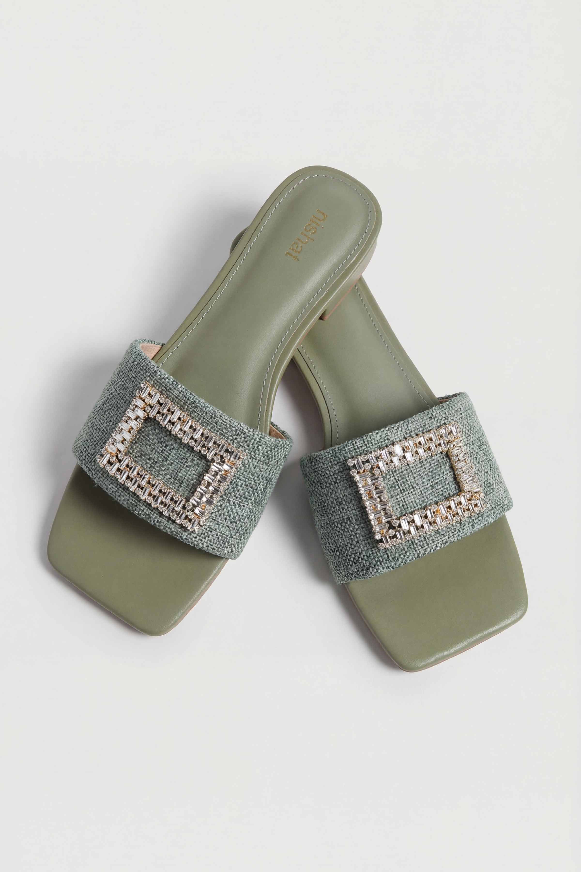 Green Chappal-445402904 for Women - Fashion Collection | Nishat | Shop Online