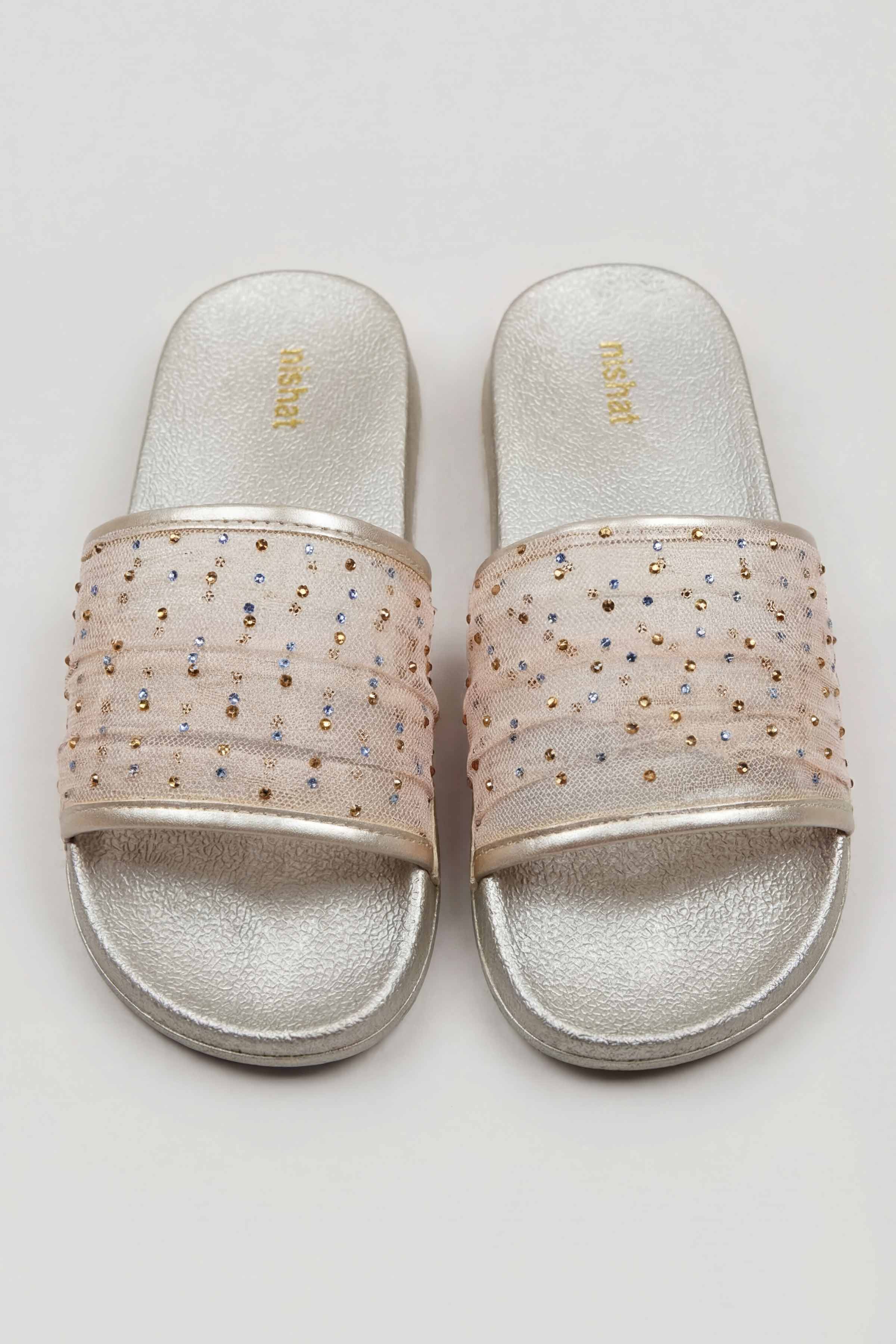 Gold Chappal-445412919 for Women - Fashion Collection | Nishat | Shop Online