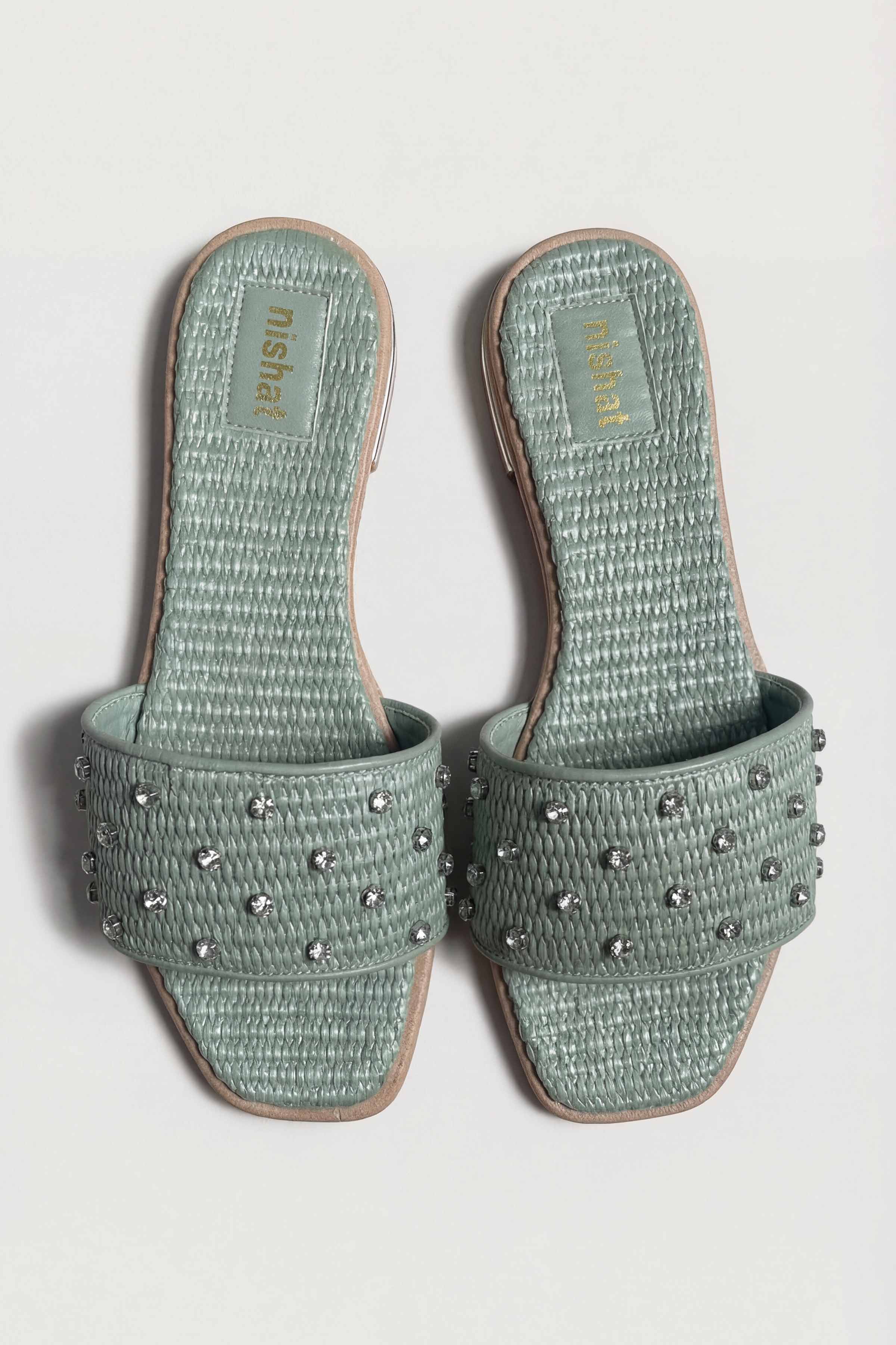 Green Chappal-445422904 for Women - Fashion Collection | Nishat | Shop Online