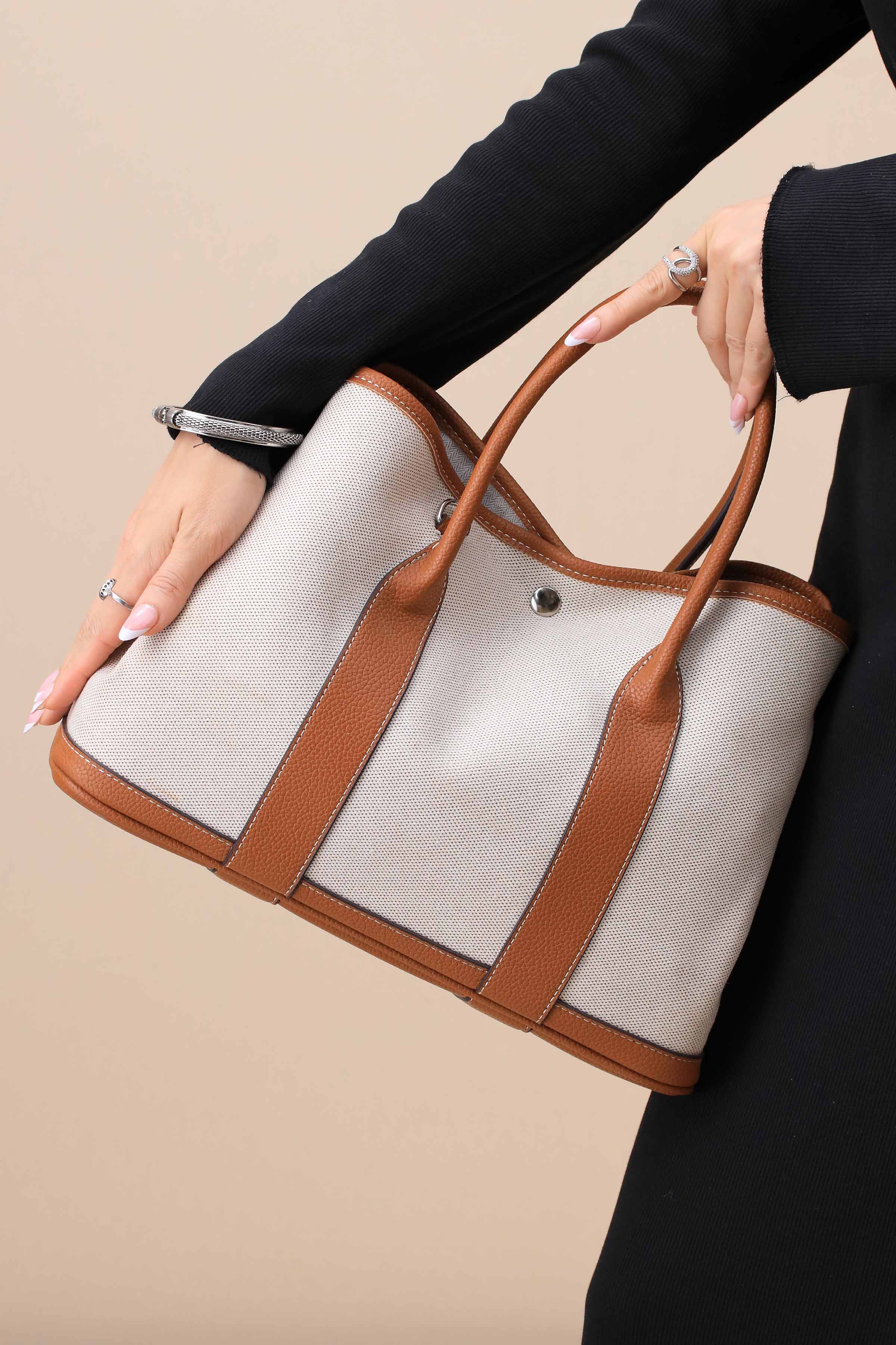 White & Brown Shoulder Bag-445452112-for Women - Bag Winter Collection | Nishat | Shop Online
