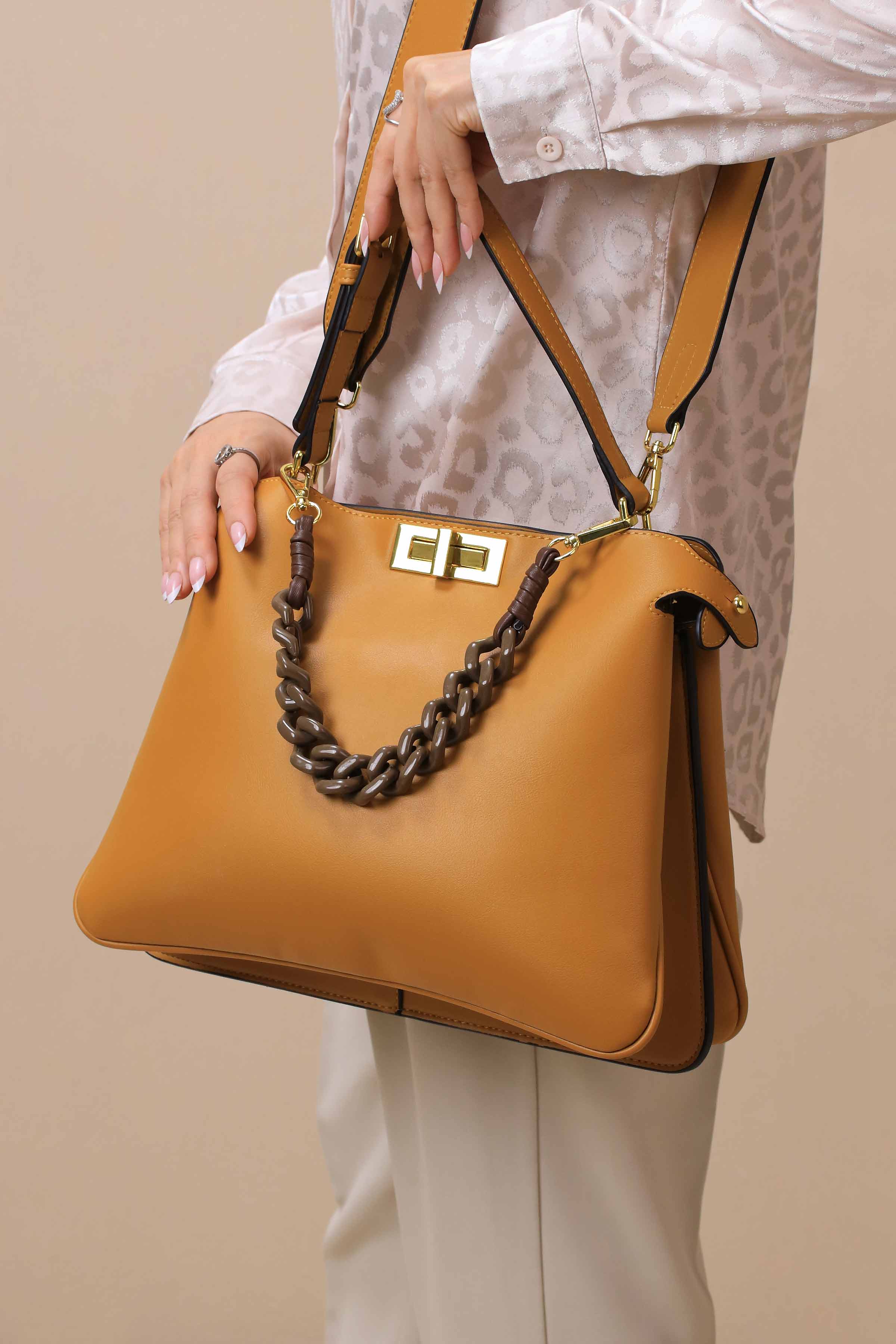 Yellow Shoulder Bag-445462102-for Women - Bag Winter Collection | Nishat | Shop Online