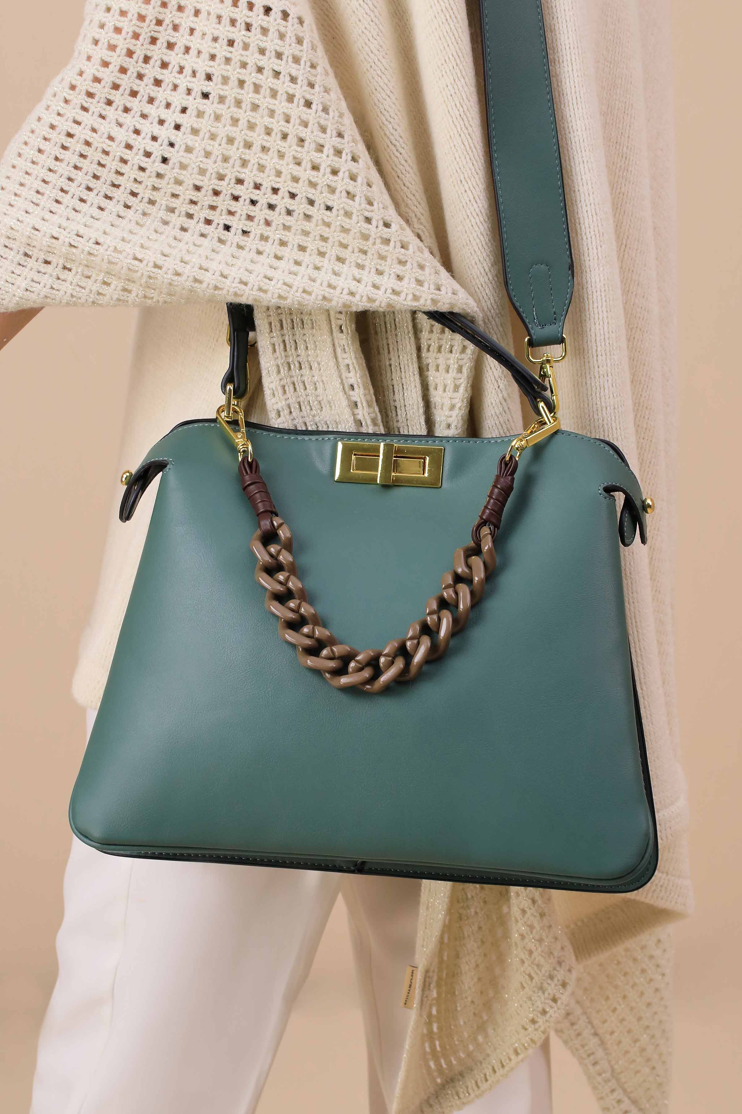 Green Shoulder Bag-445462104-for Women - Bag Winter Collection | Nishat | Shop Online