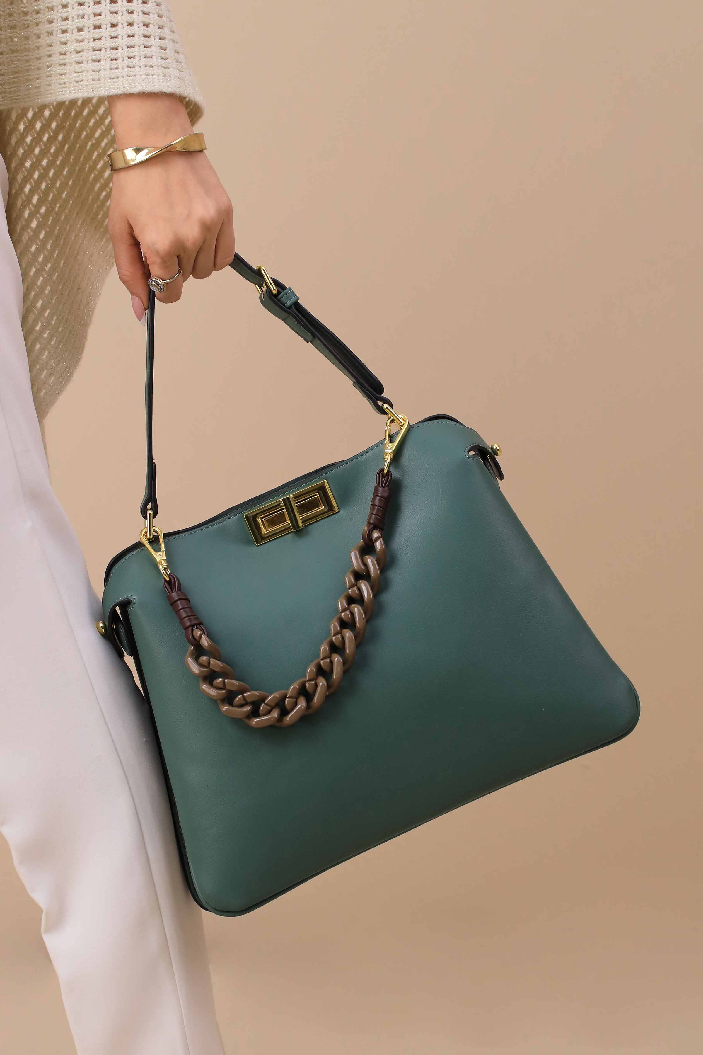 Green Shoulder Bag-445462104-for Women - Bag Winter Collection | Nishat | Shop Online