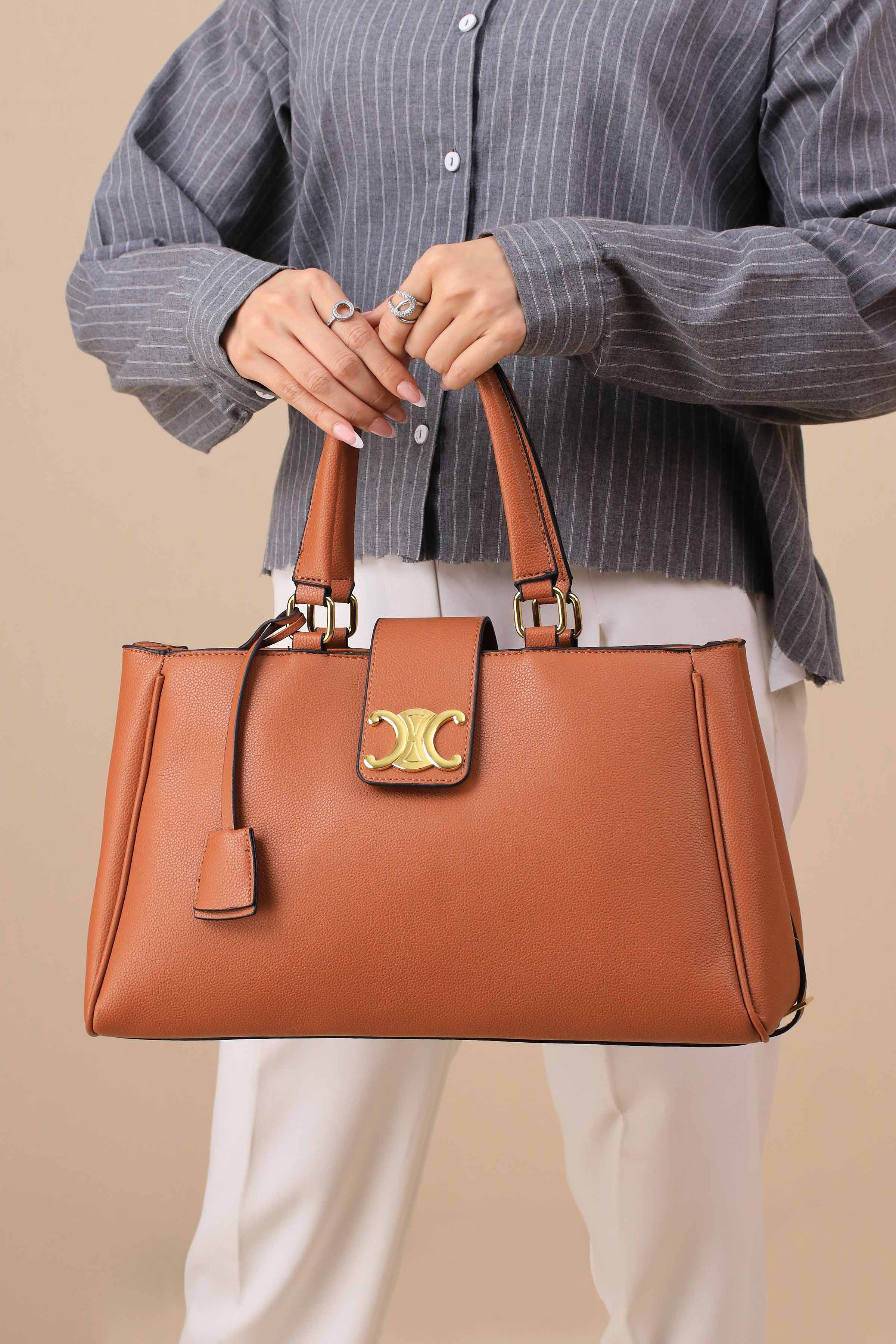 Brown Shoulder Bag-445472113-for Women - Bag Winter Collection | Nishat | Shop Online