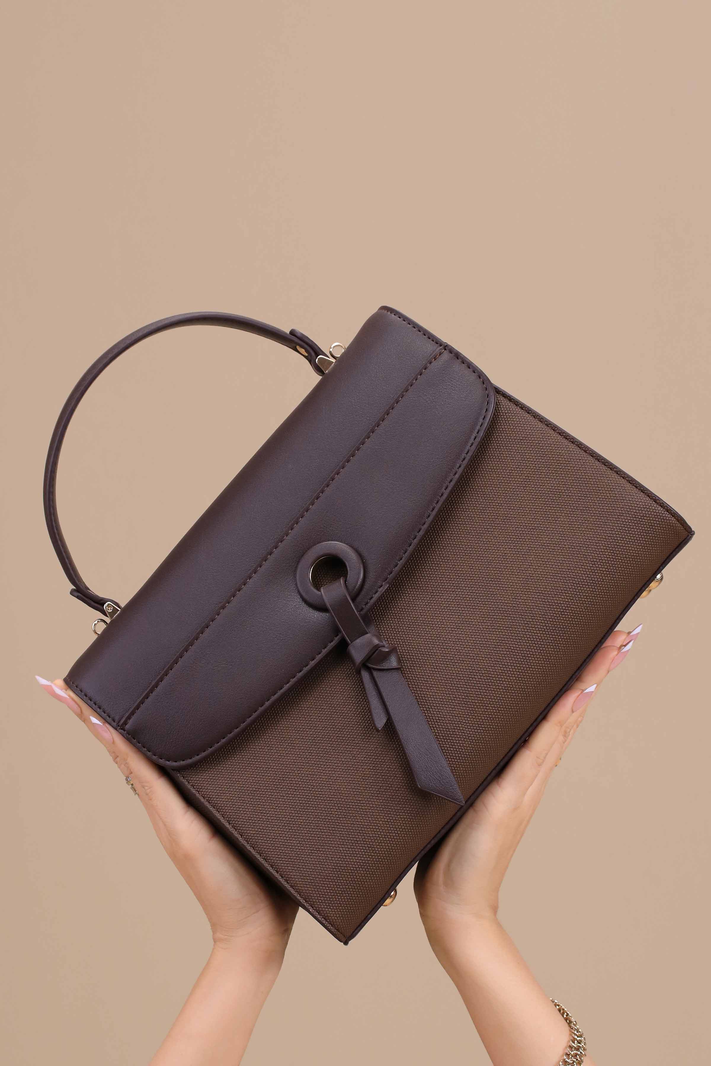 Coffee Shoulder Bag-445512117-for Women - Bag Winter Collection | Nishat | Shop Online