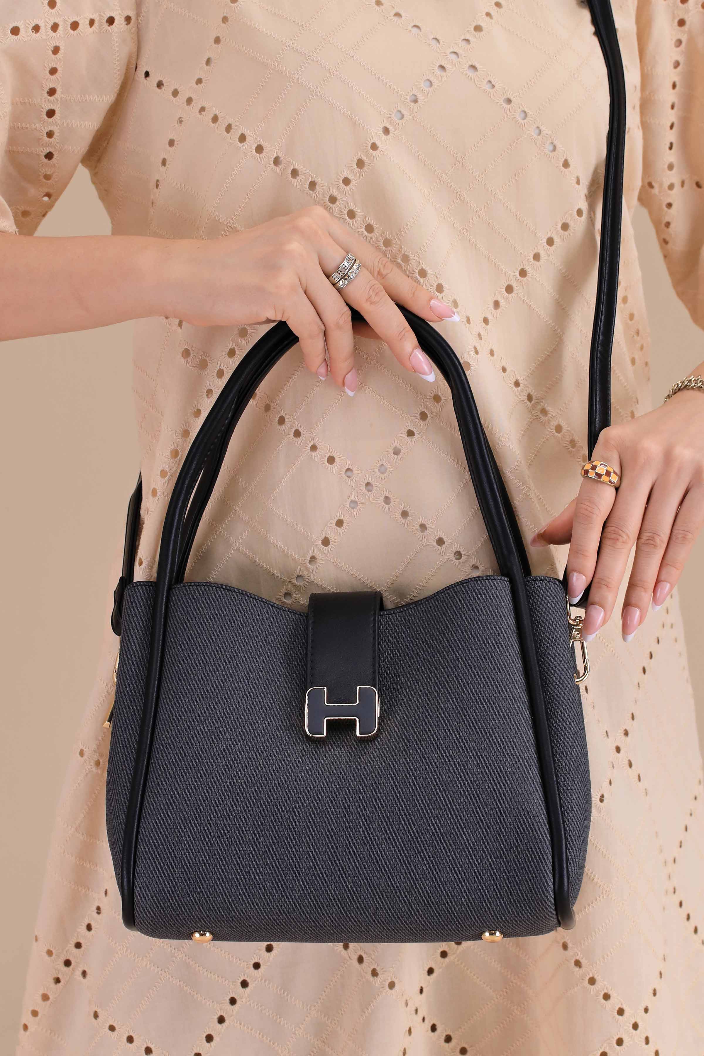 Black Shoulder Bag-445542103-for Women - Bag Winter Collection | Nishat | Shop Online