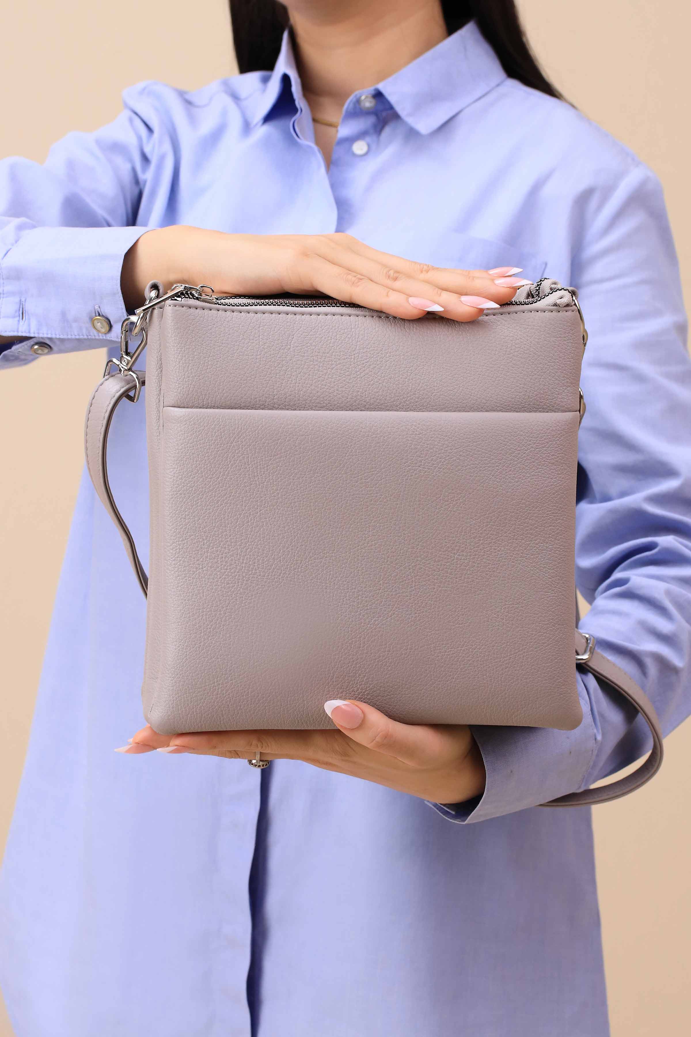 Grey Shoulder Bag-445612111-for Women - Bag Winter Collection | Nishat | Shop Online