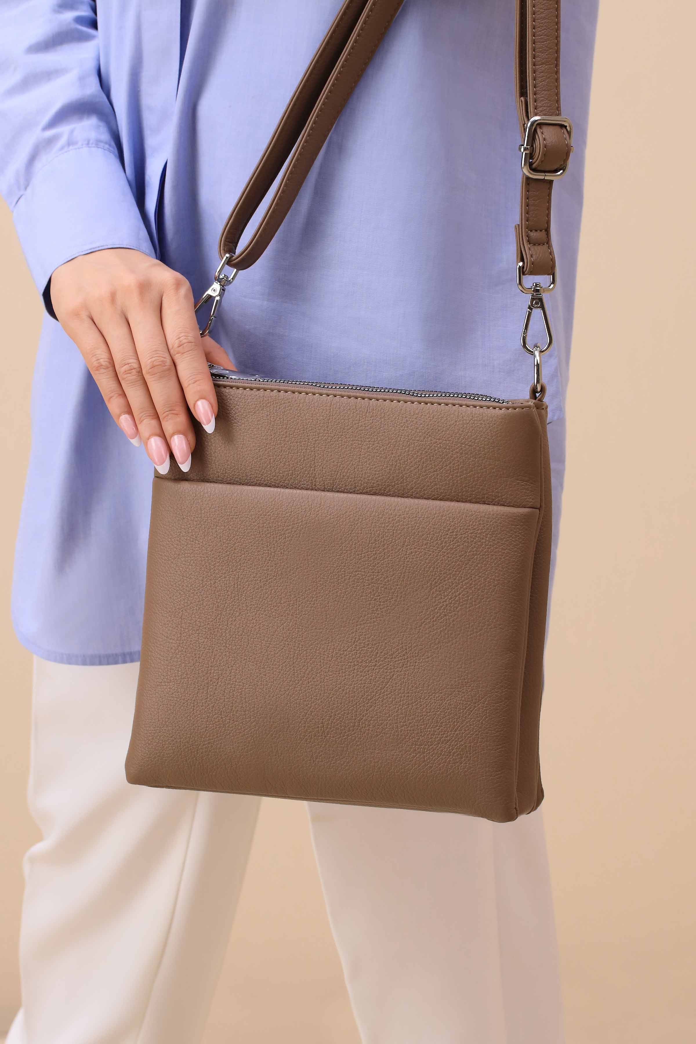 Coffee Shoulder Bag-445612118-for Women - Bag Winter Collection | Nishat | Shop Online