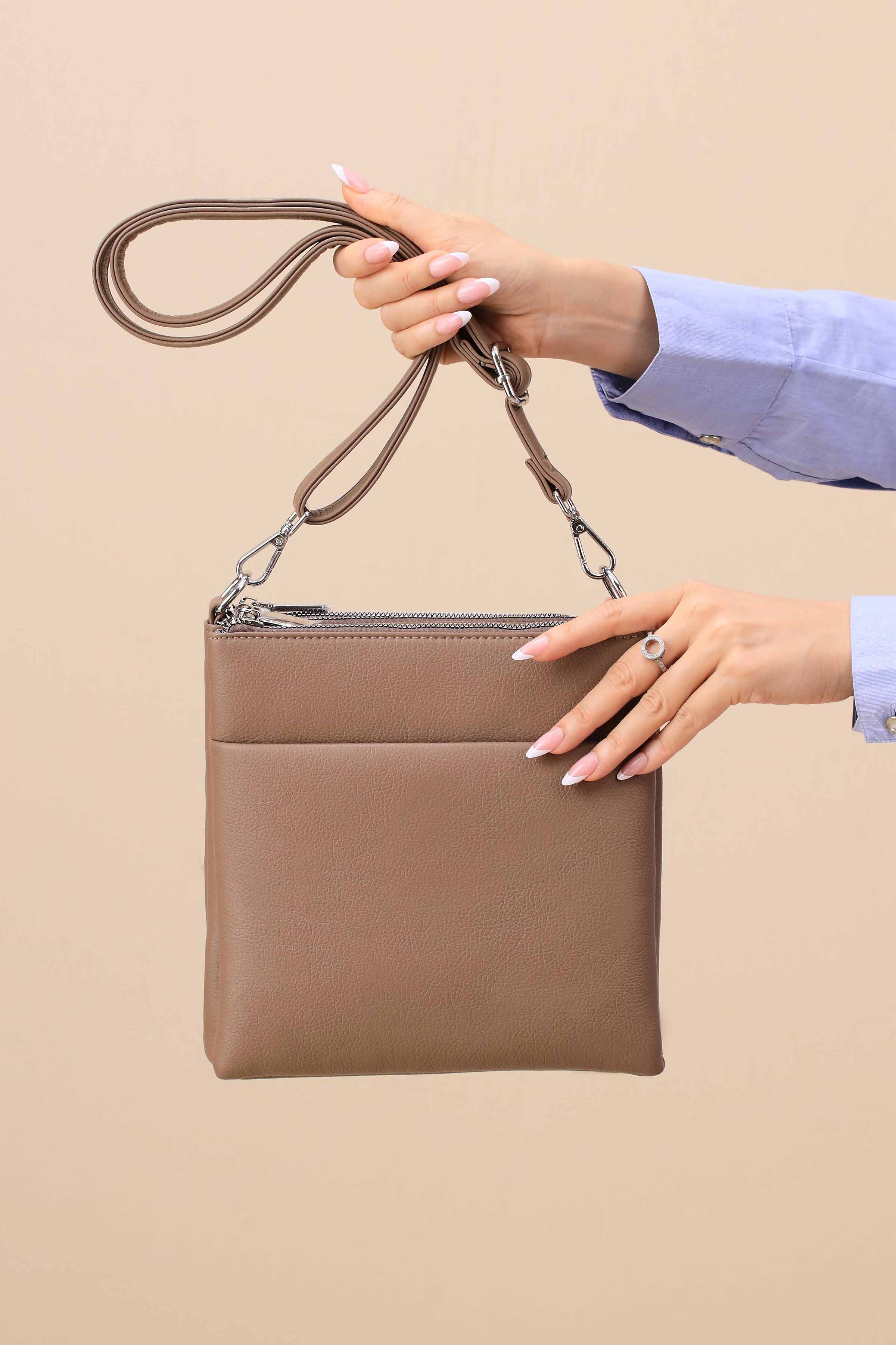 Coffee Shoulder Bag-445612118-for Women - Bag Winter Collection | Nishat | Shop Online