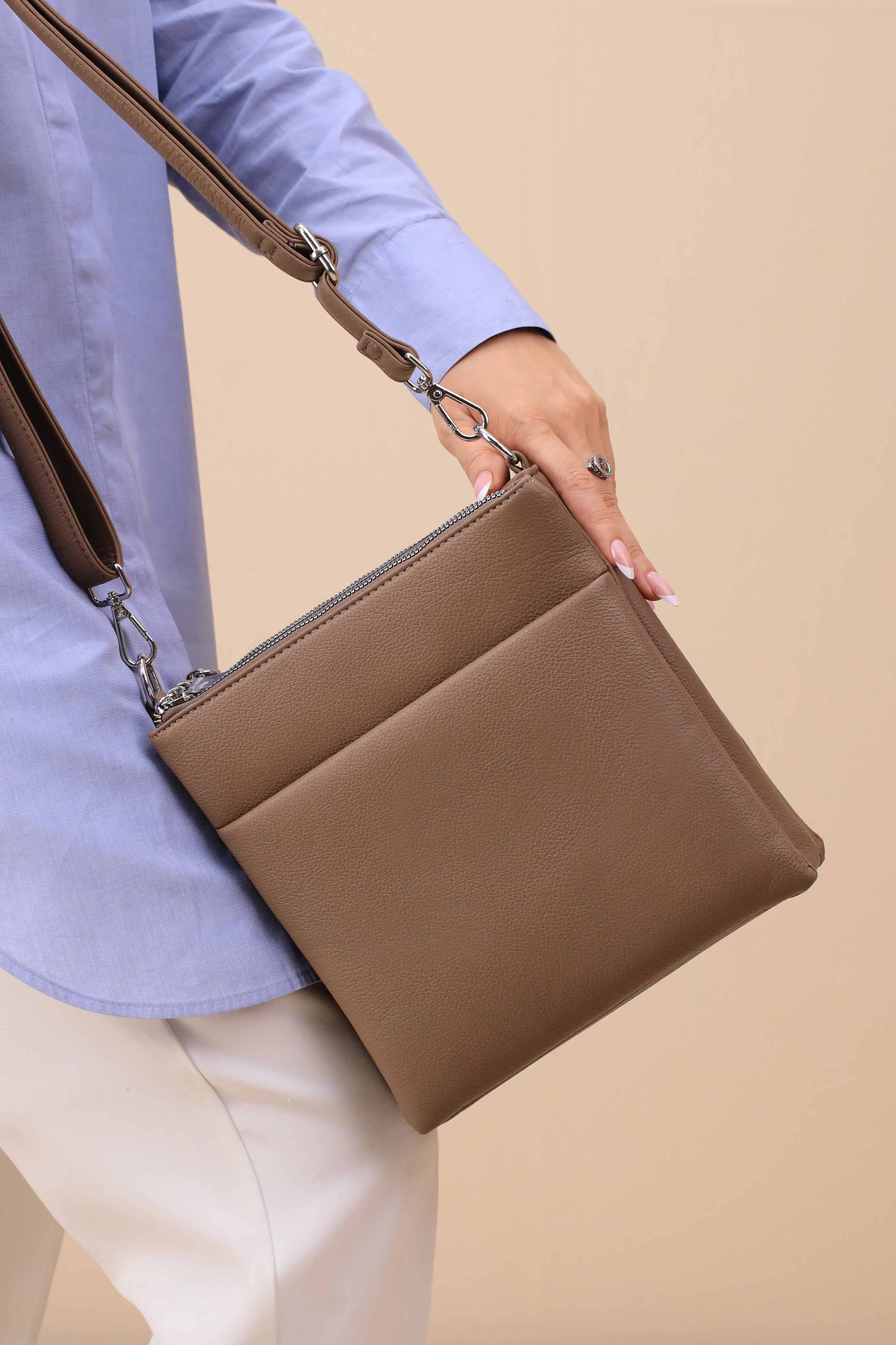 Coffee Shoulder Bag-445612118-for Women - Bag Winter Collection | Nishat | Shop Online