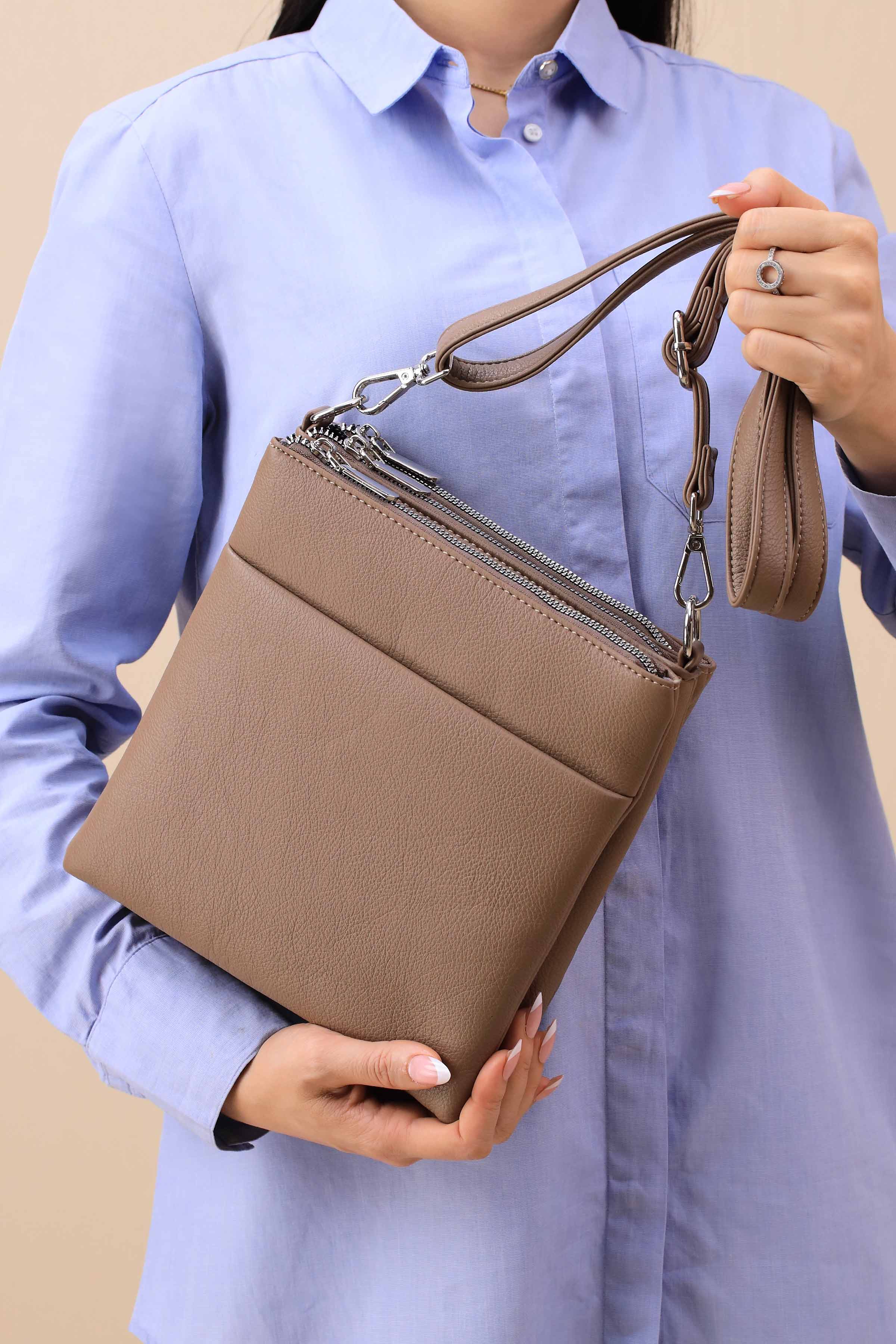 Coffee Shoulder Bag-445612118-for Women - Bag Winter Collection | Nishat | Shop Online