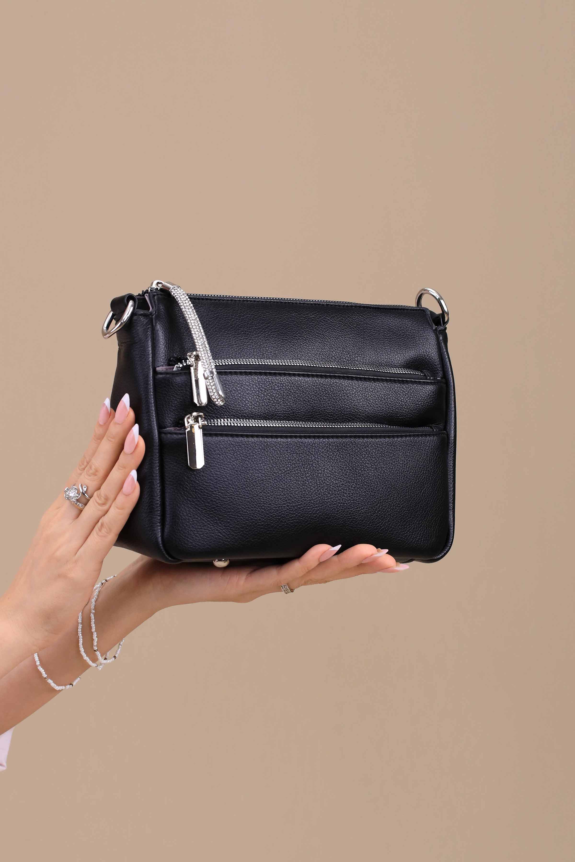 Black Shoulder Bag-445622103-for Women - Bag Winter Collection | Nishat | Shop Online