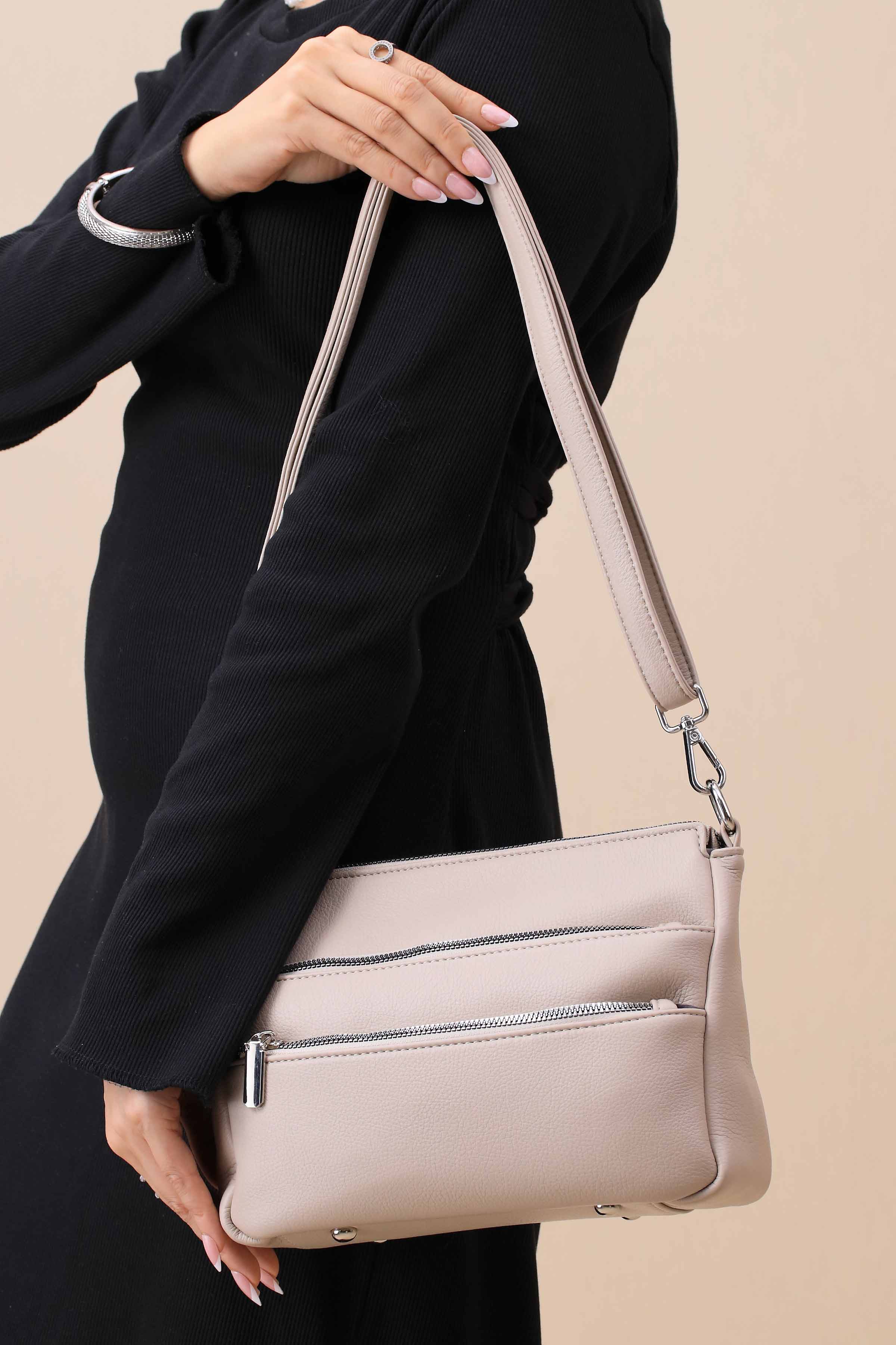 Cream Shoulder Bag-445622107-for Women - Bag Winter Collection | Nishat | Shop Online