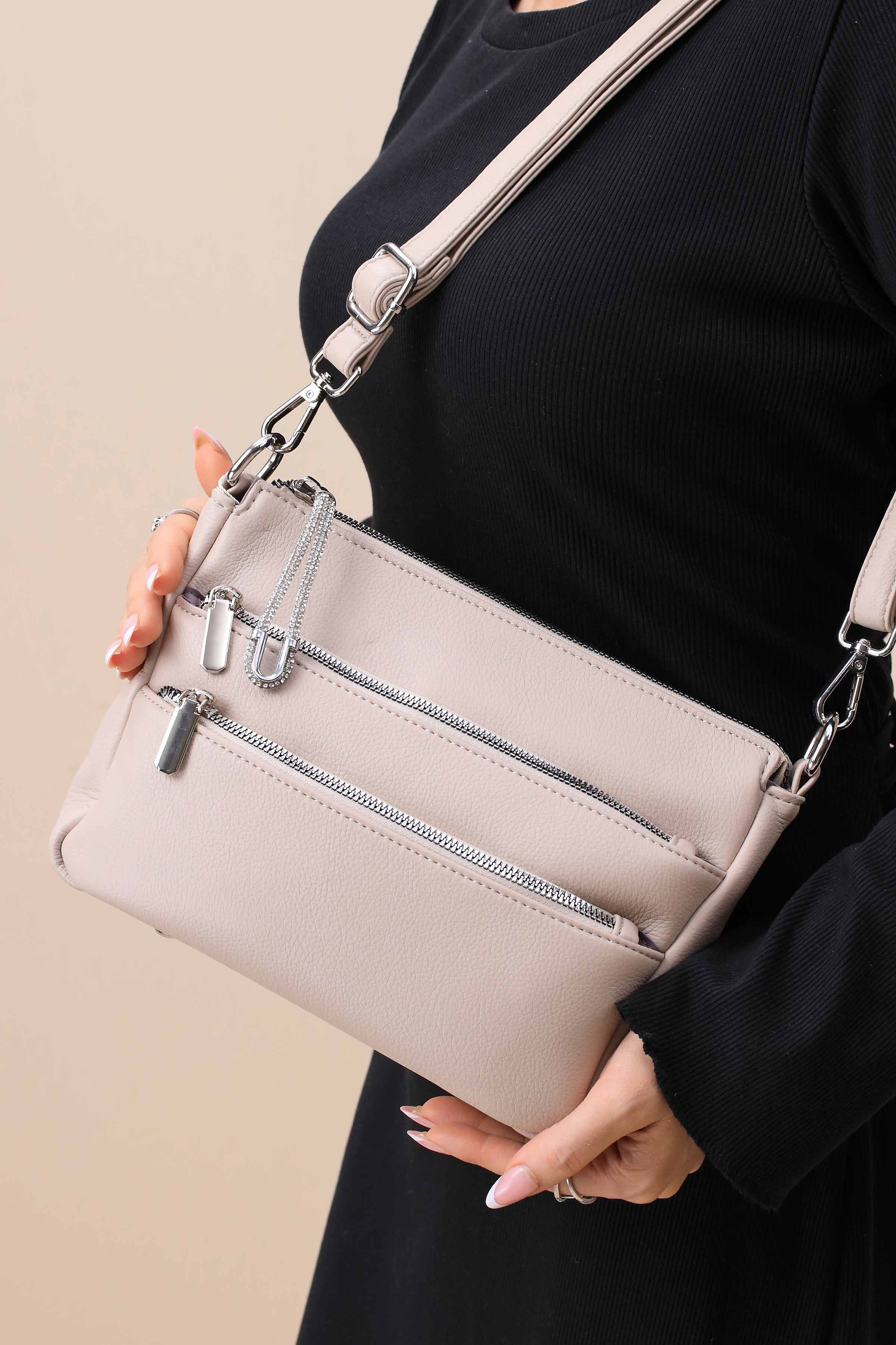 Cream Shoulder Bag-445622107-for Women - Bag Winter Collection | Nishat | Shop Online