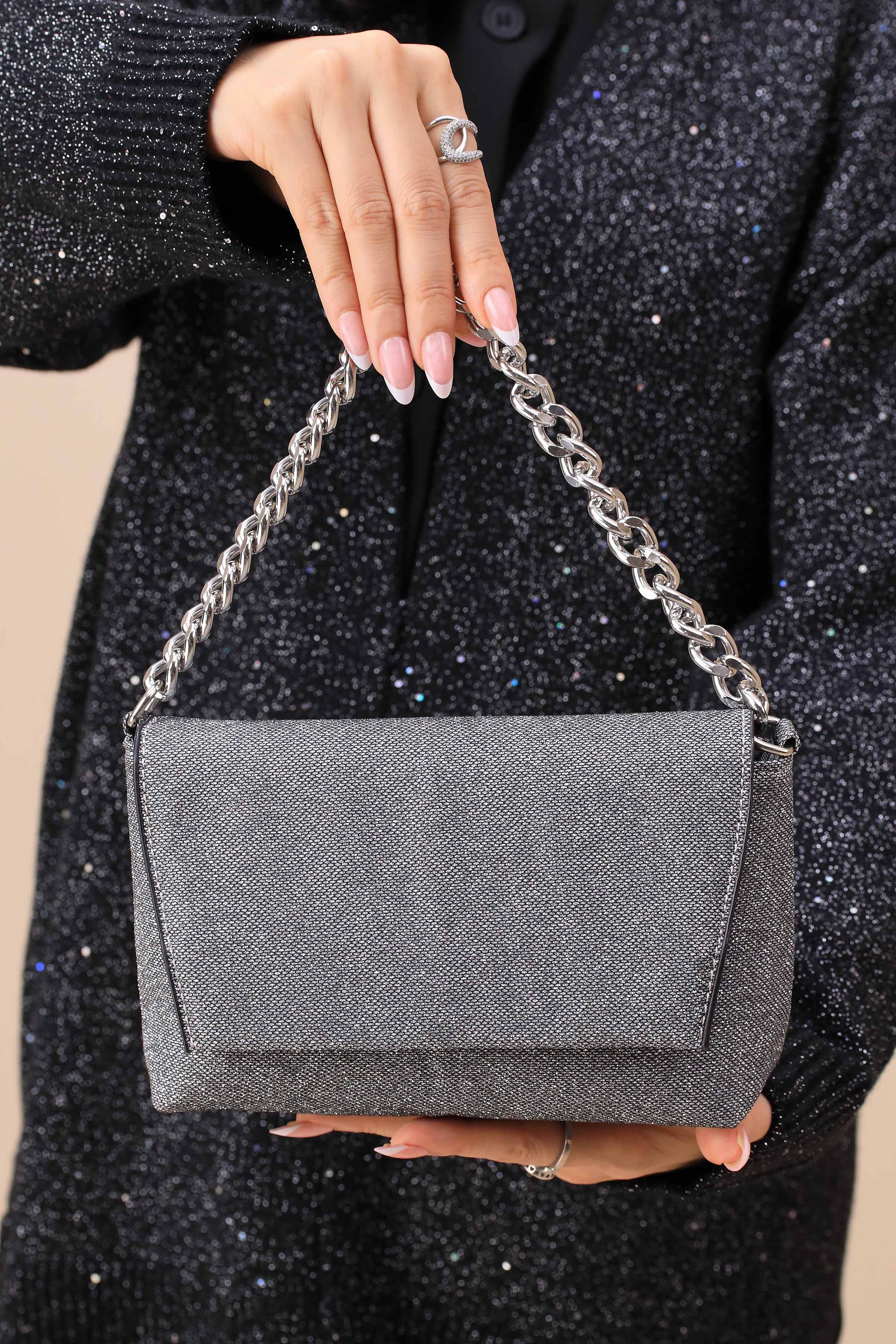 Dark Grey Clutch-445752121-for Women - Bag Winter Collection | Nishat | Shop Online