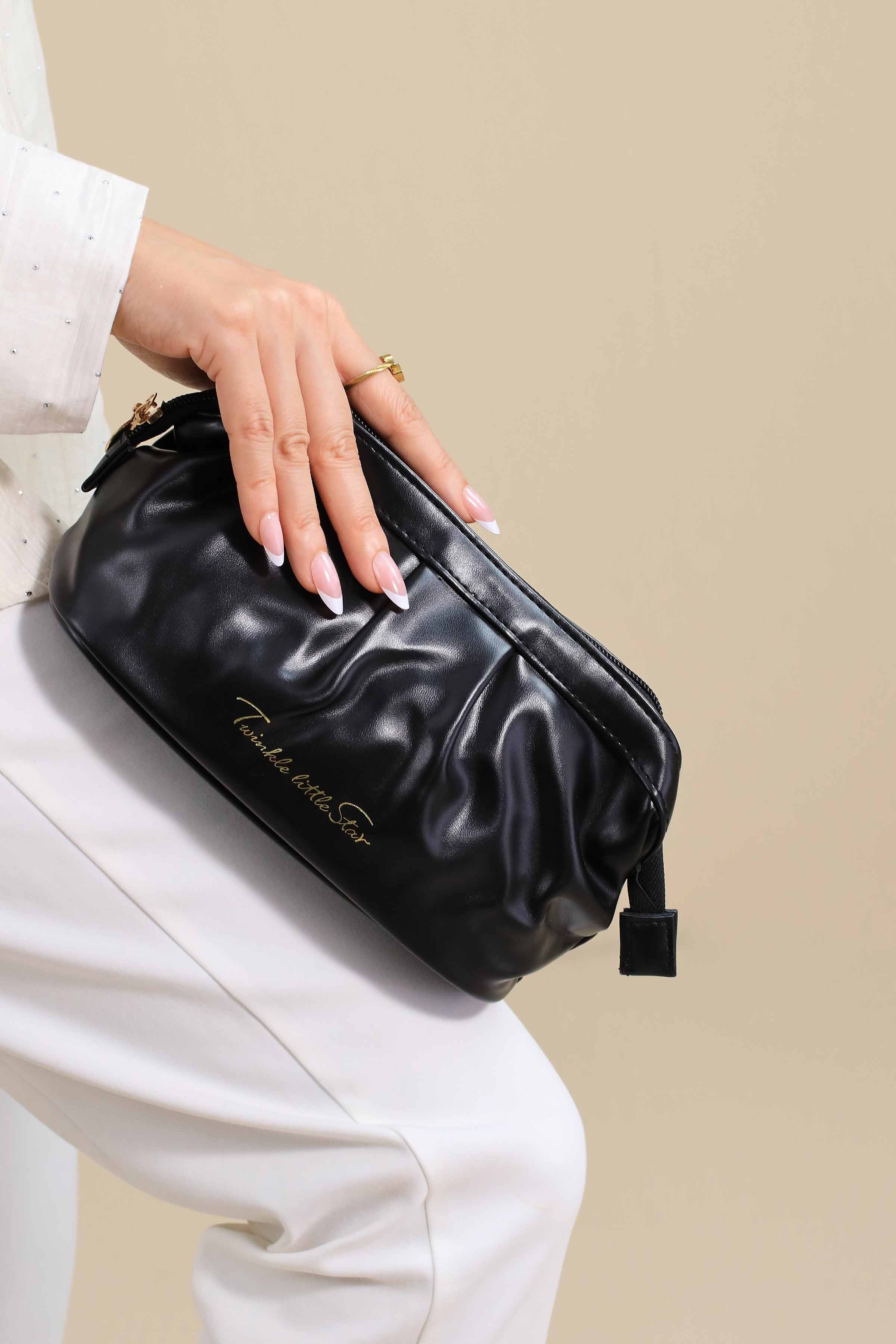 Black Vanity Bag-445922103 for Women - Bag Winter Collection | Nishat | Shop Online