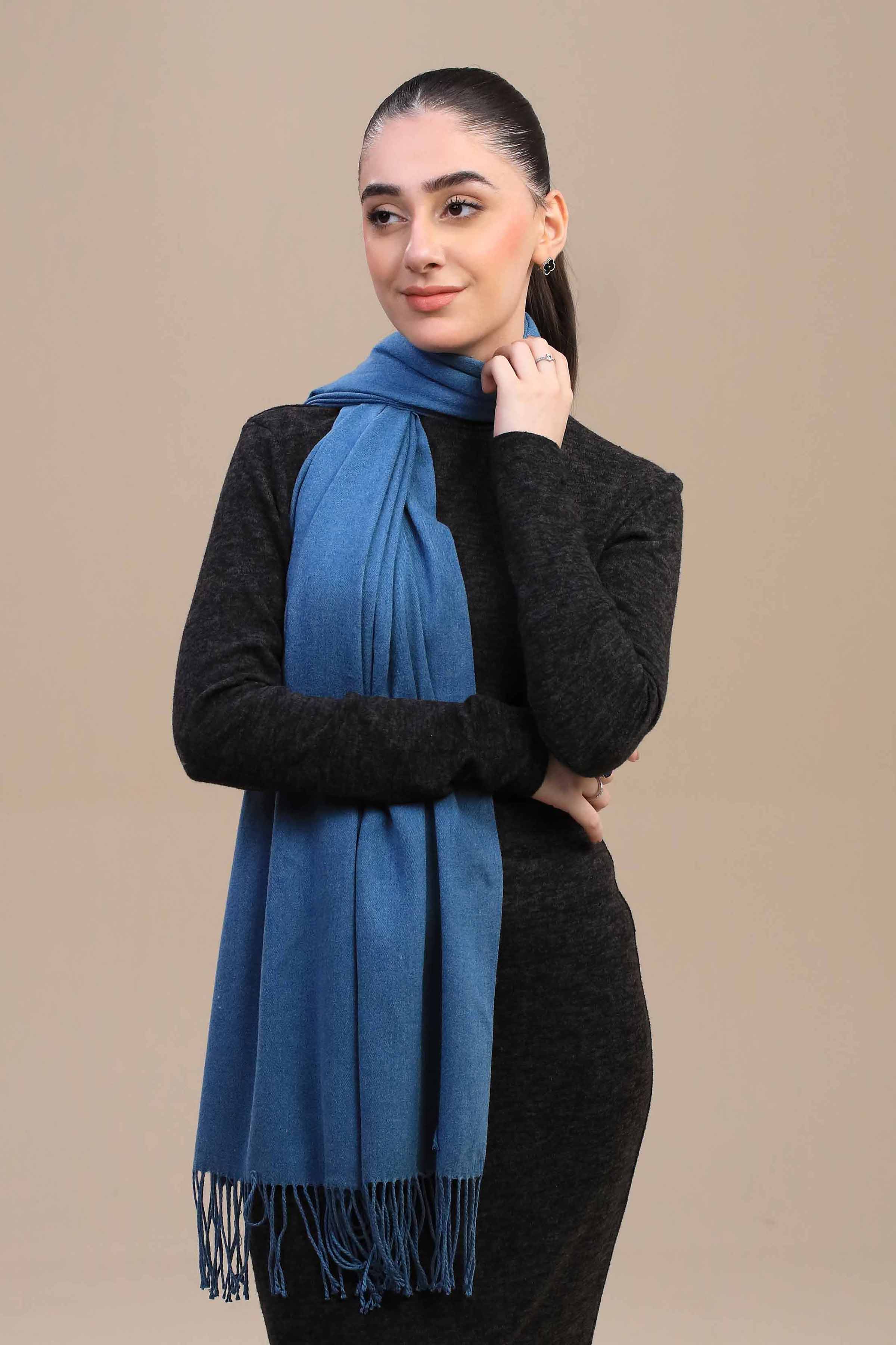Jeans Blue Women Shawl-446062108