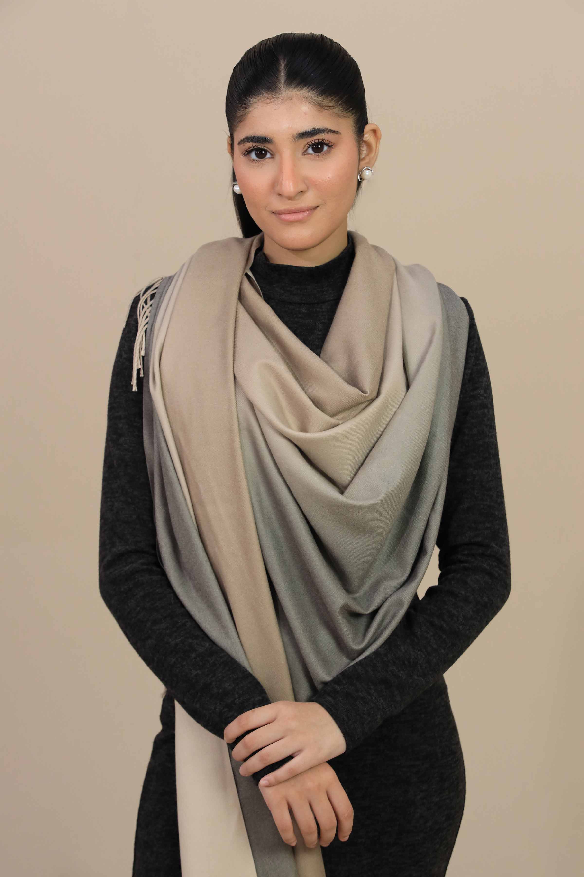 Khaki Women Shawl-446142130 for Women – Winter Women Shawl Collection | Nishat | Shop Online