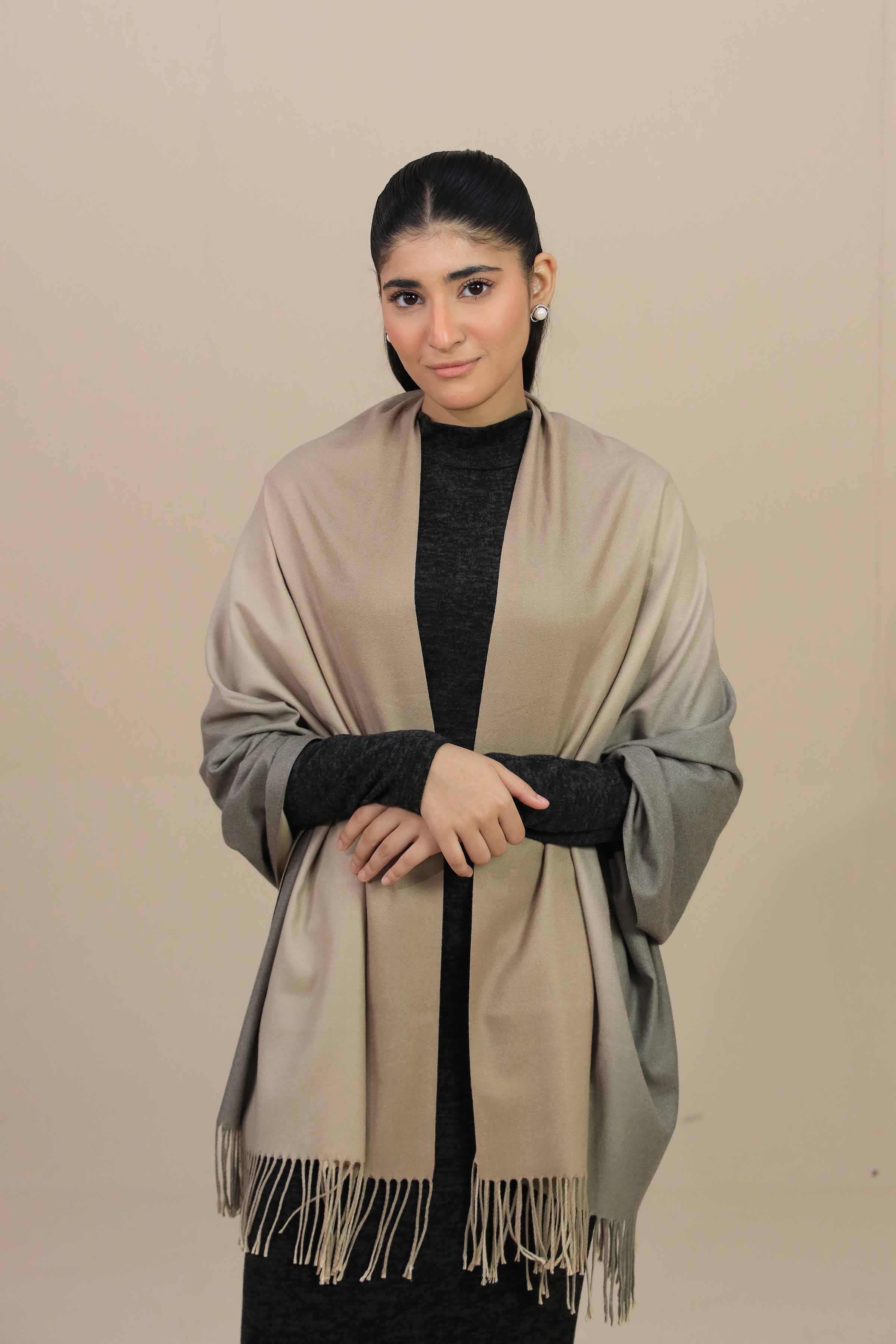 Khaki Women Shawl-446142130 for Women – Winter Women Shawl Collection | Nishat | Shop Online