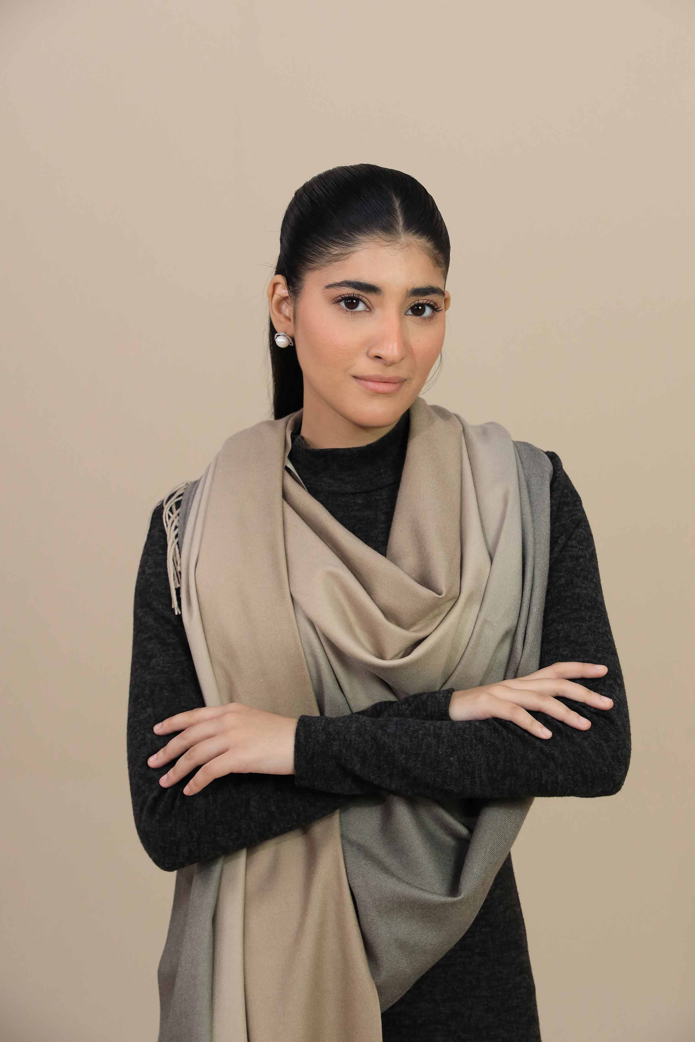 Khaki Women Shawl-446142130 for Women – Winter Women Shawl Collection | Nishat | Shop Online