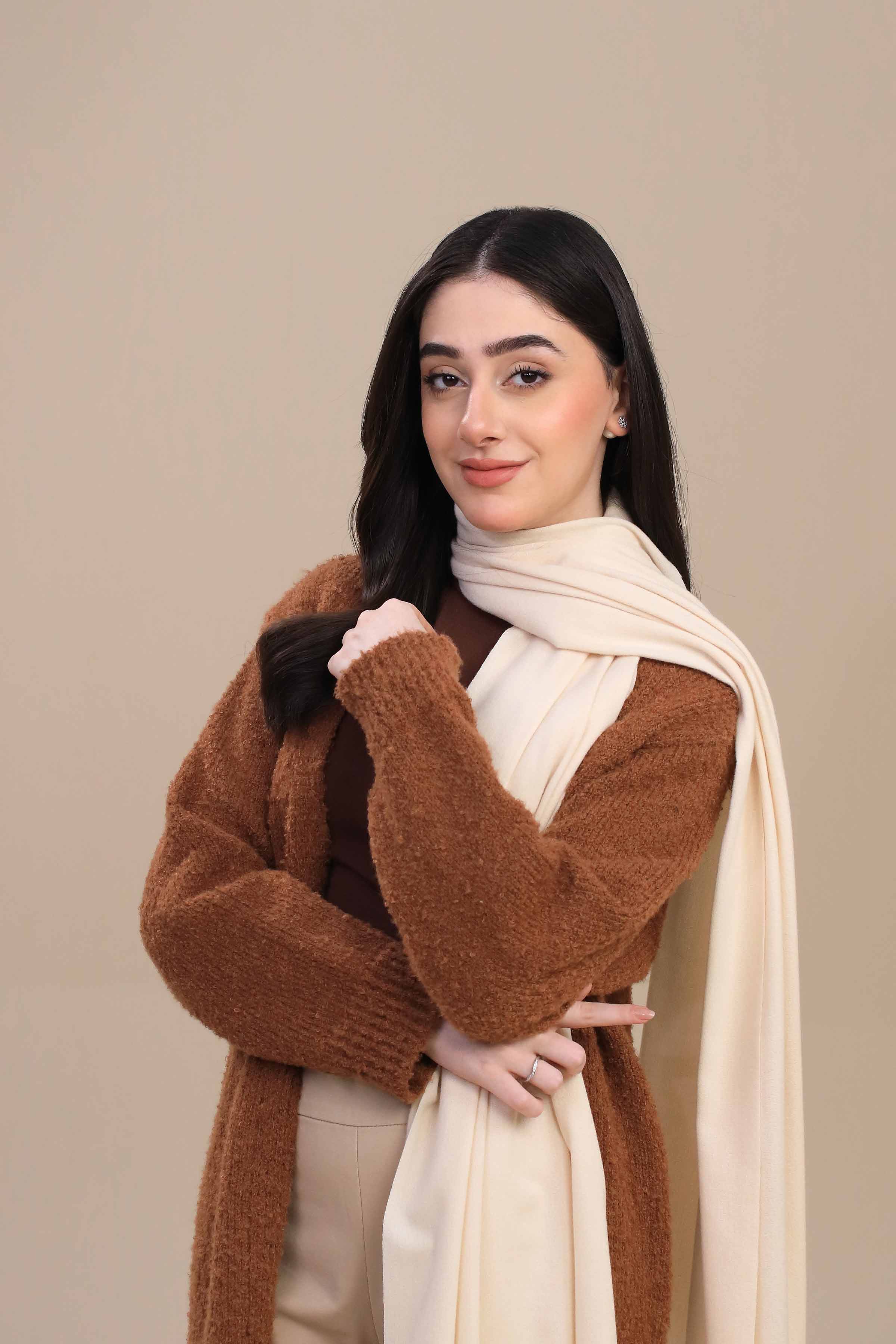 Off White Women Shawl-446712107