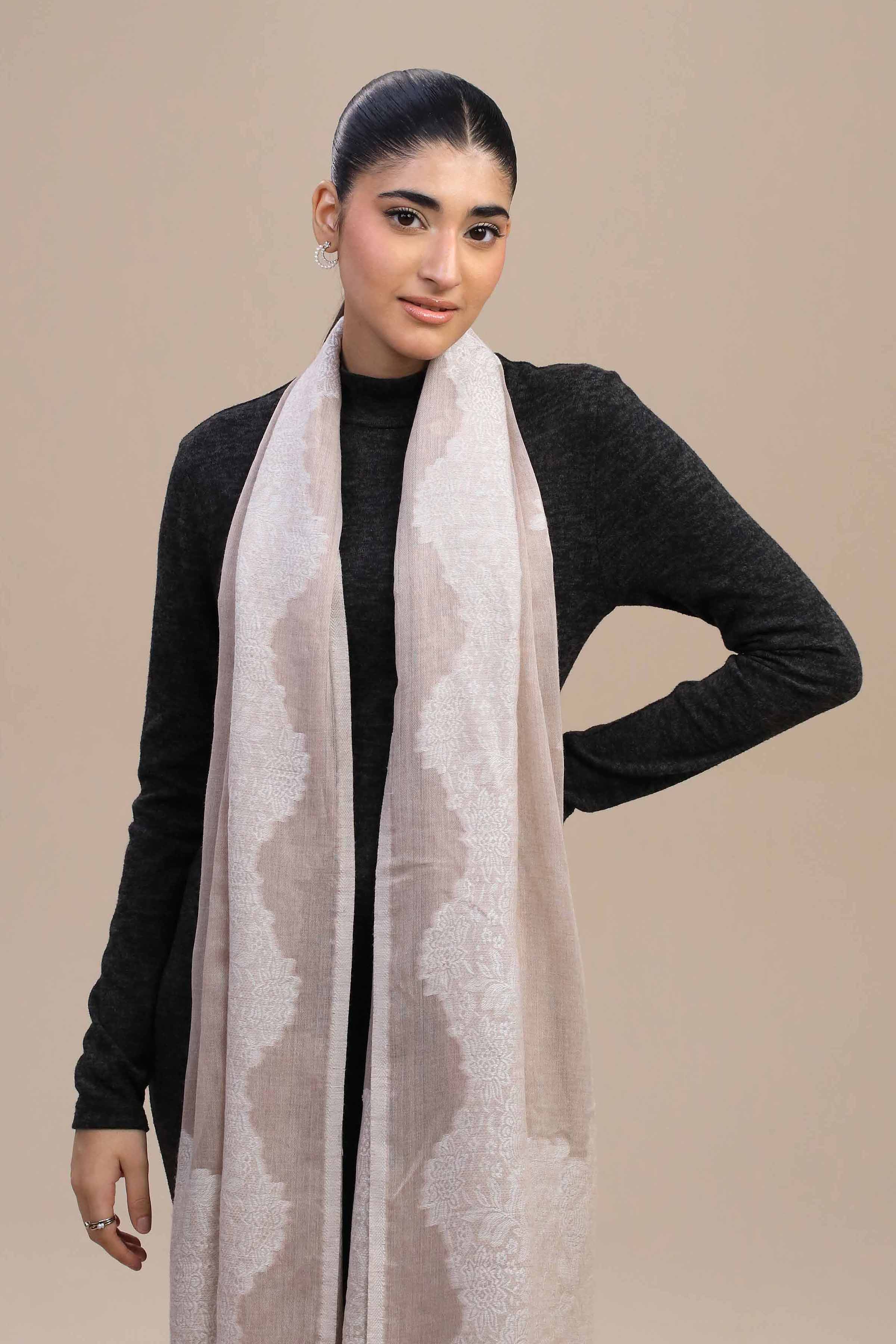 Khaki Women Shawl-446752130