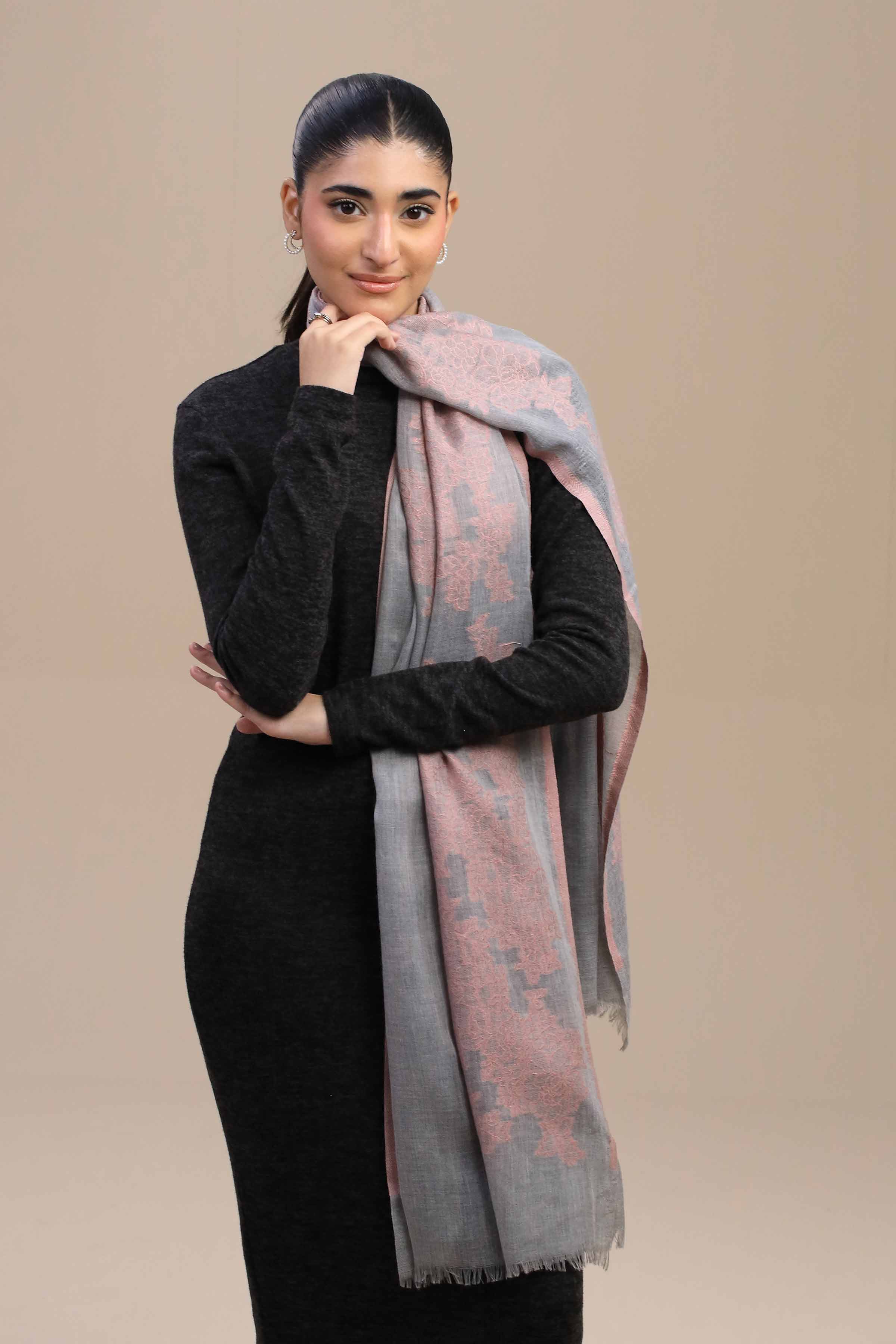 Grey Women Shawl-446762111